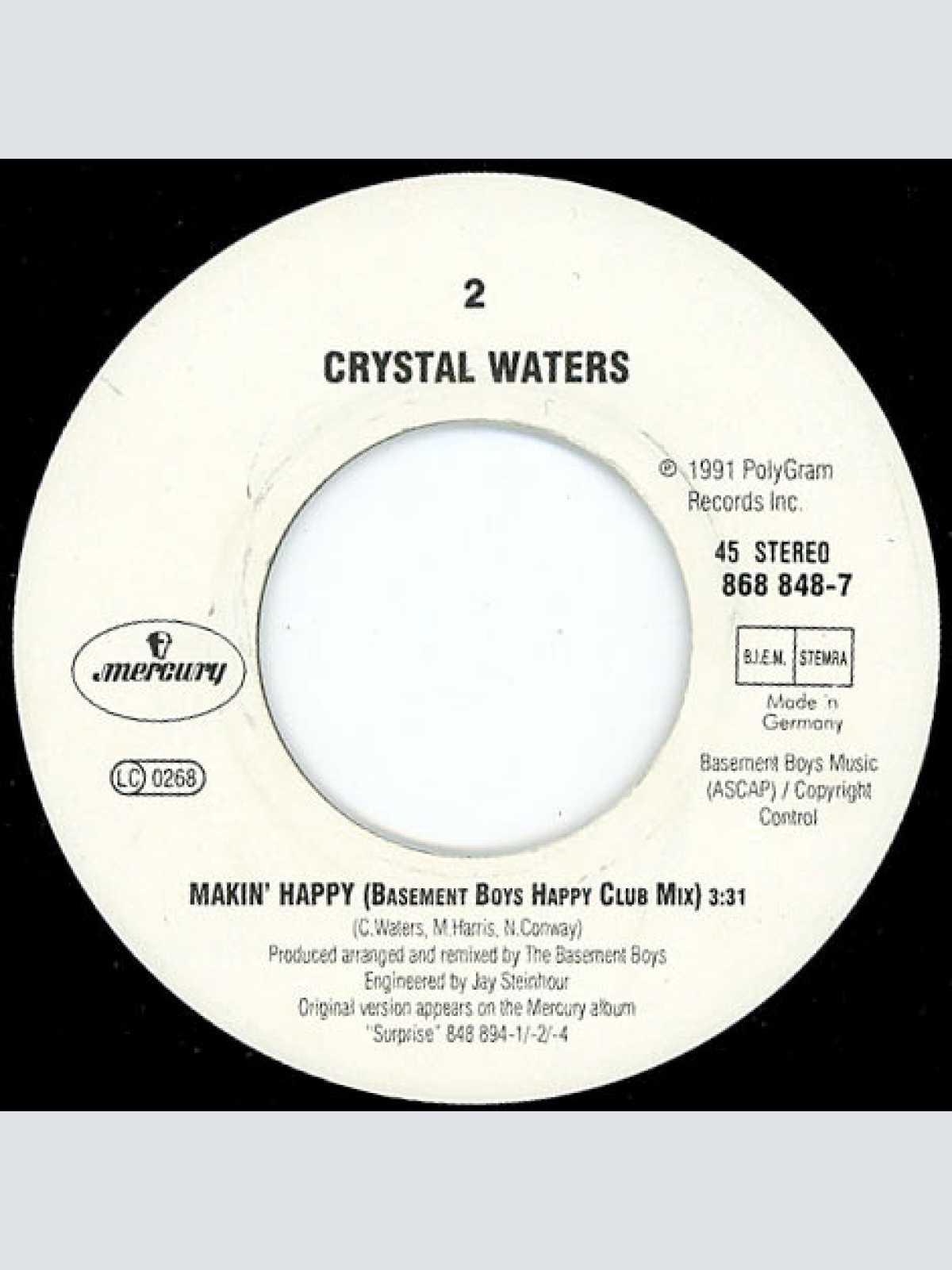 Vinyl / Crystal Waters - Makin' Happy