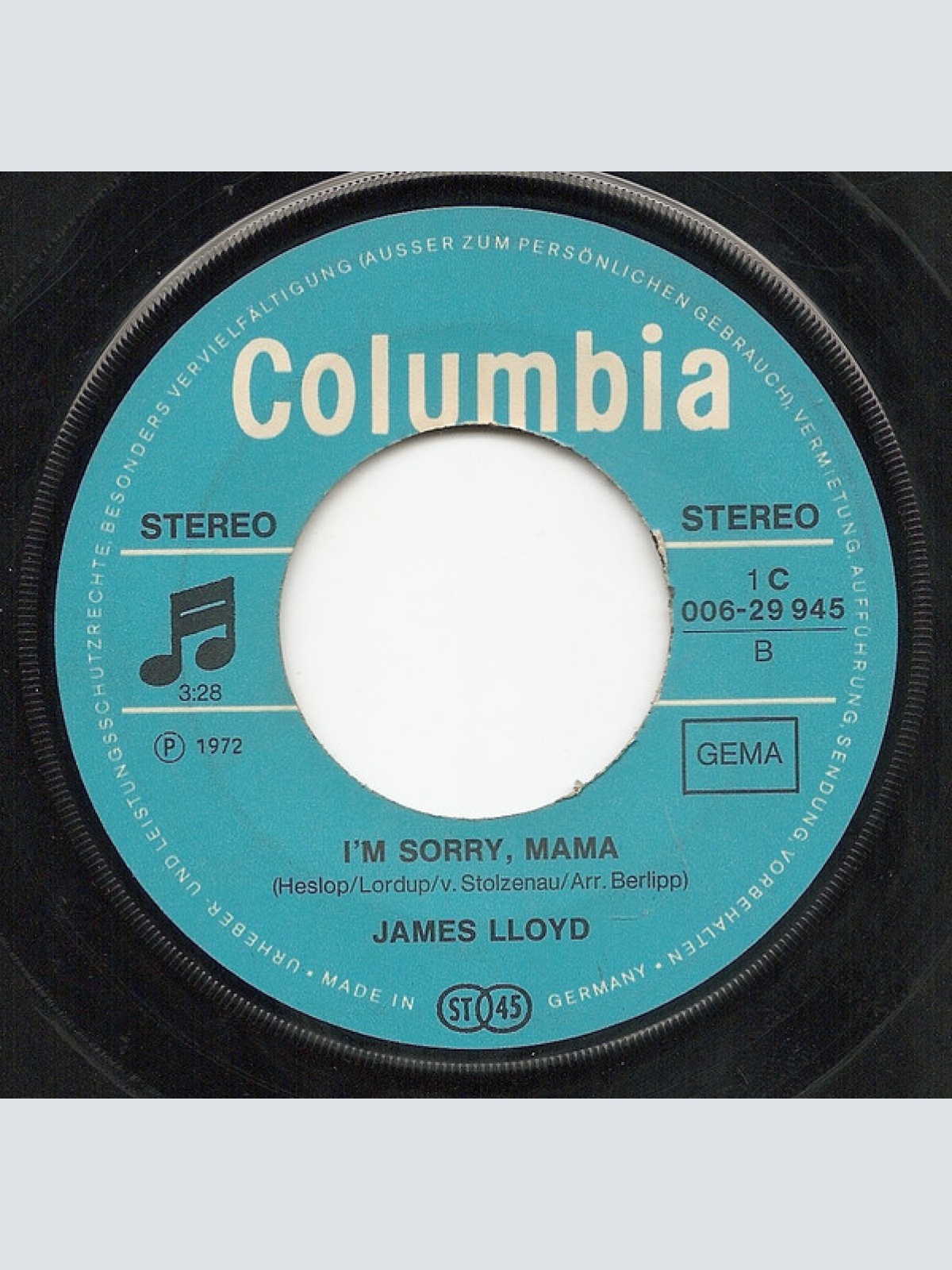 Vinyl / James Lloyd - Chily-Chily Boo-Boo