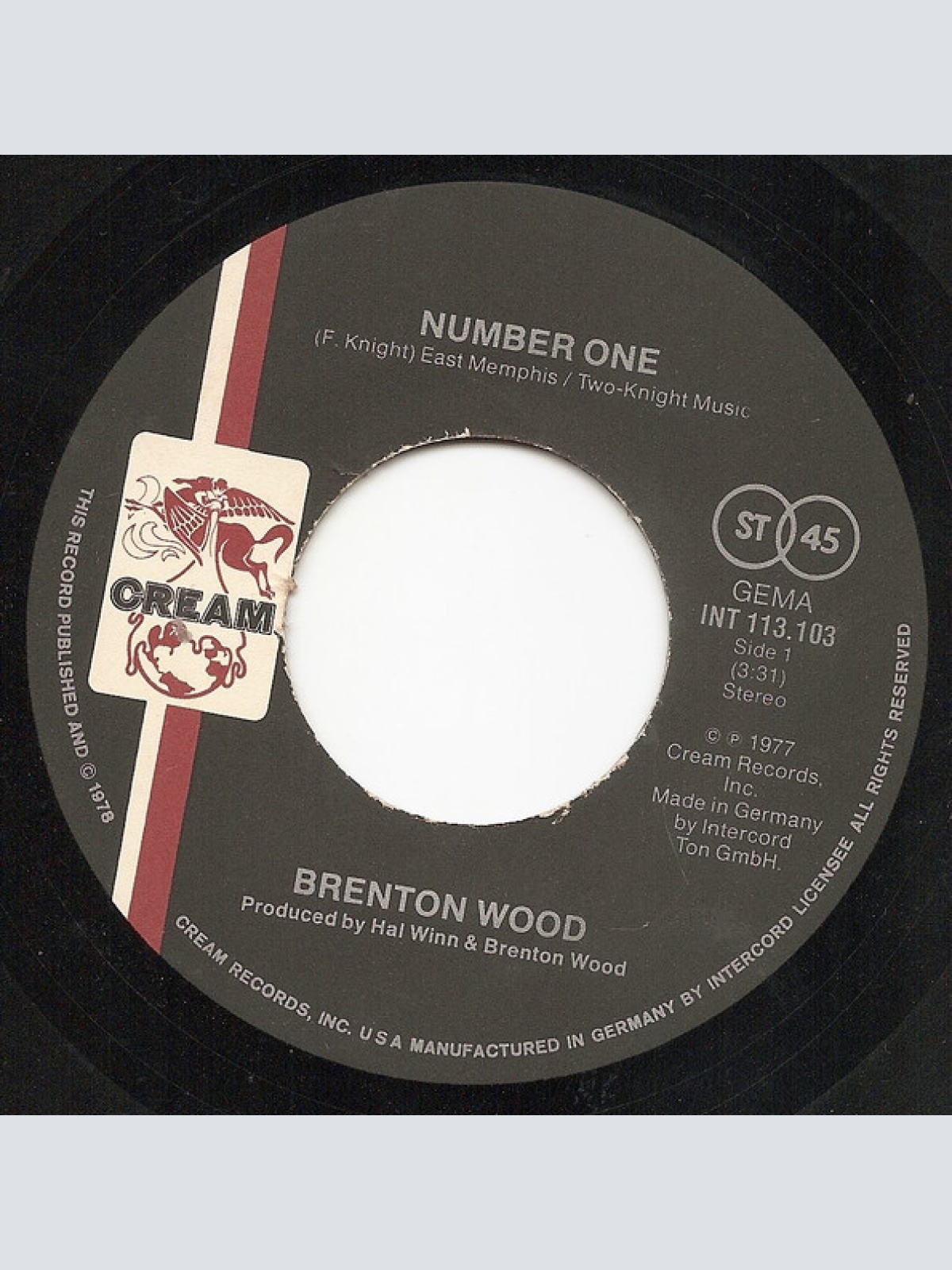 Vinyl / Brenton Wood - Number One / Rock You To Your Socks