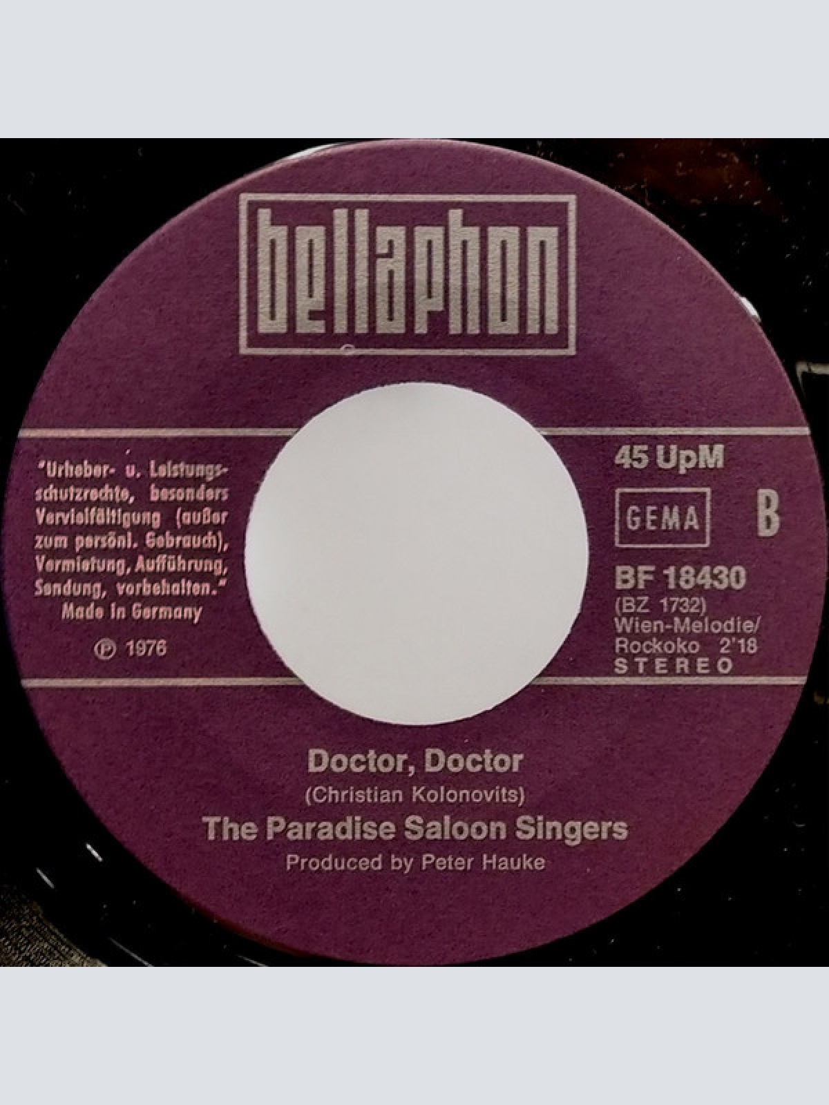 Vinyl / The Paradise Saloon Singers - Girls, Girls, Girls