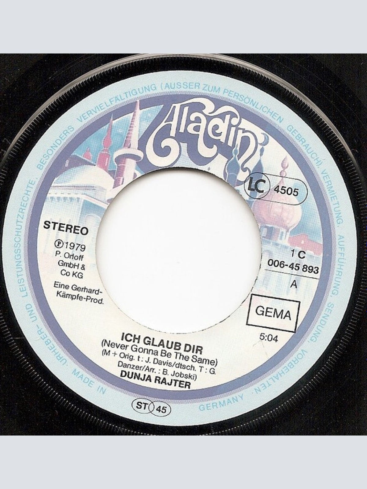 Vinyl / Dunja Rajter - Ich Glaub Dir (Never Gonna Be The Same)