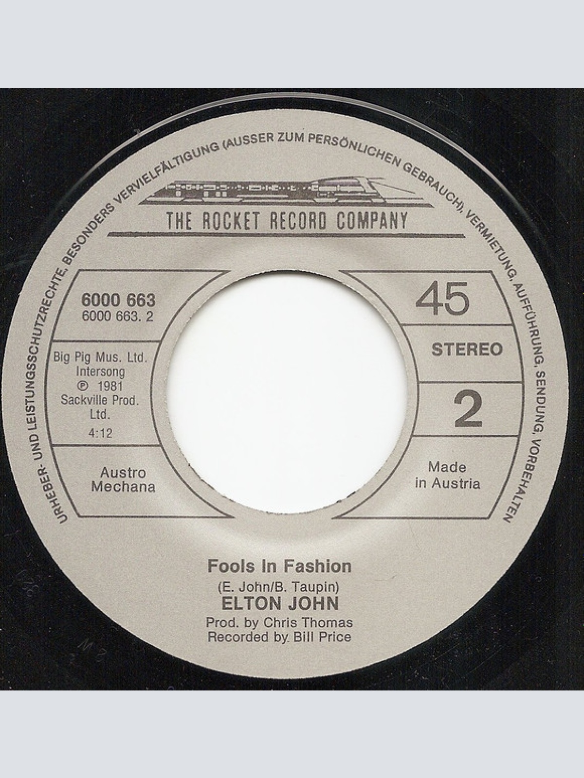 Vinyl / Elton John - Nobody Wins