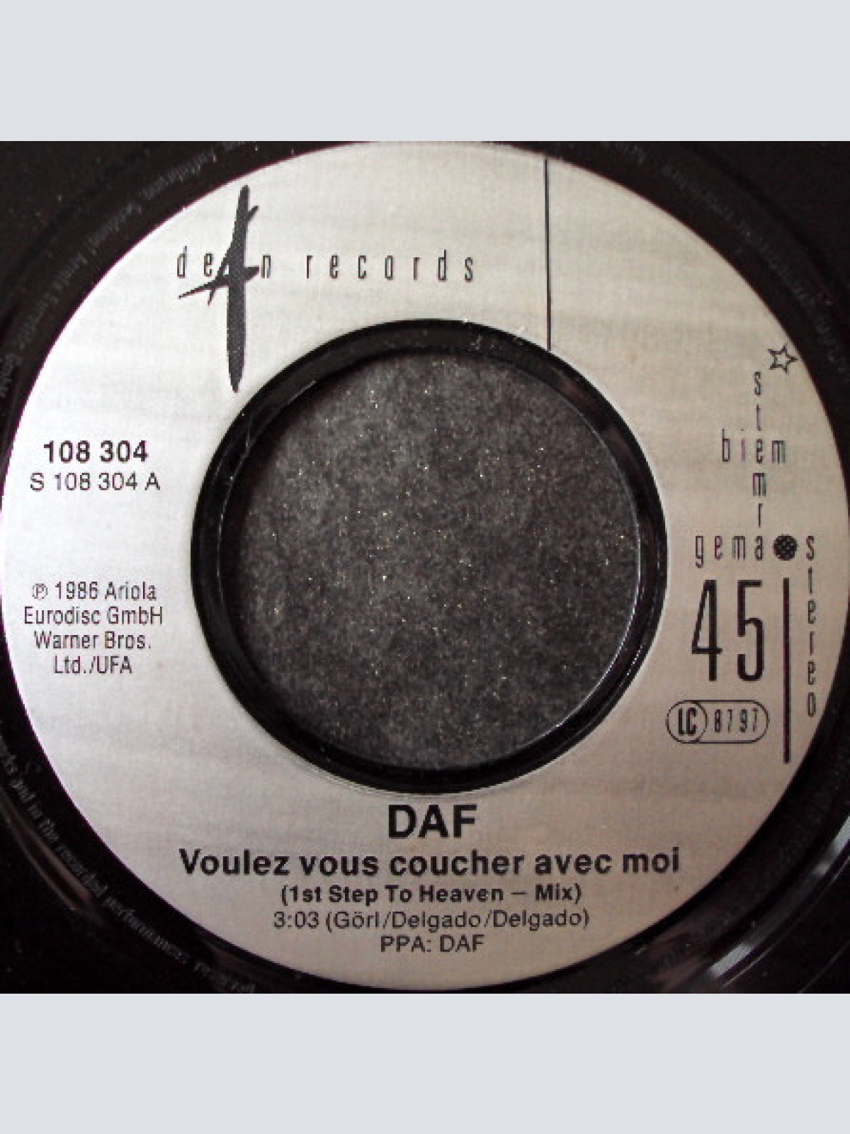 Vinyl / DAF* - Voulez Vous Coucher Avec Moi Ce Soir