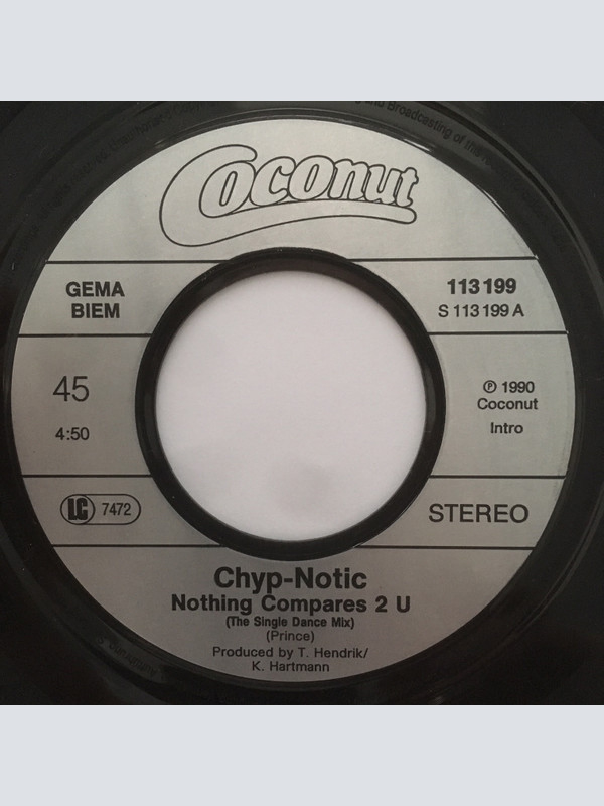 Vinyl / Chyp-Notic - Nothing Compares 2U (The Single Dance Mix)