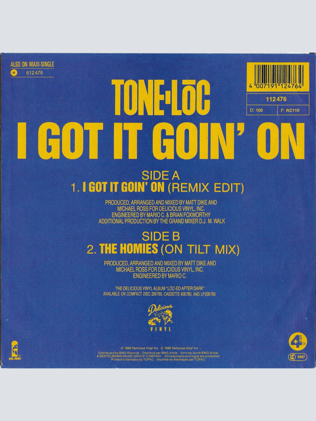 Vinyl / Tone-Loc* - I Got It Goin' On