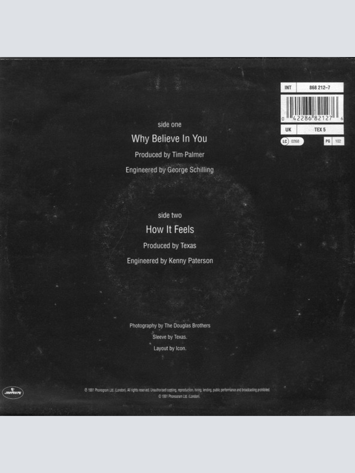 Vinyl / Texas - Why Believe In You