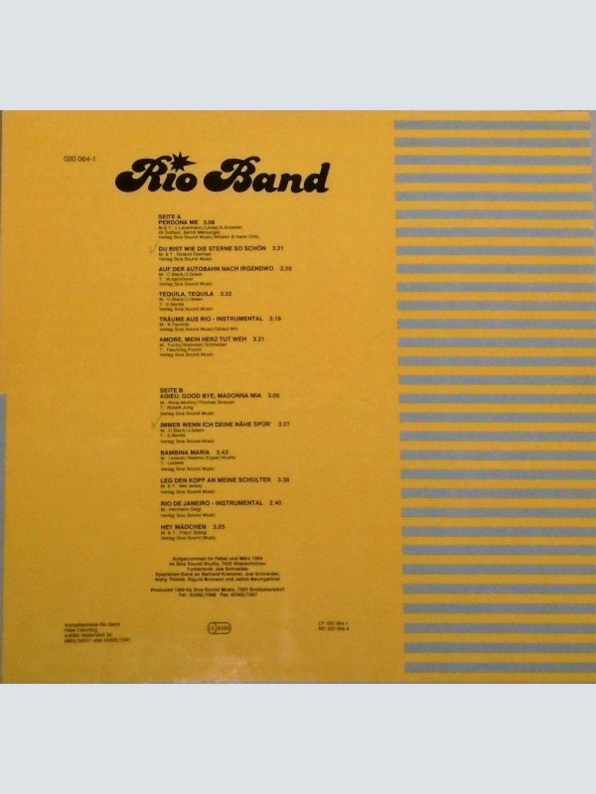 Vinyl / Rio Band (2) - Immer Wenn Ich Deine Nähe Spür'