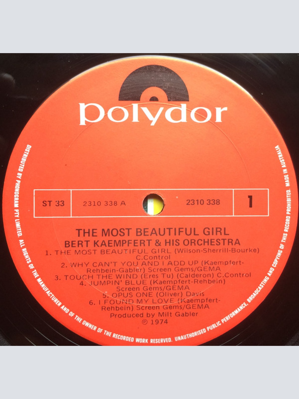 Vinyl / Bert Kaempfert - The Most Beautiful Girl