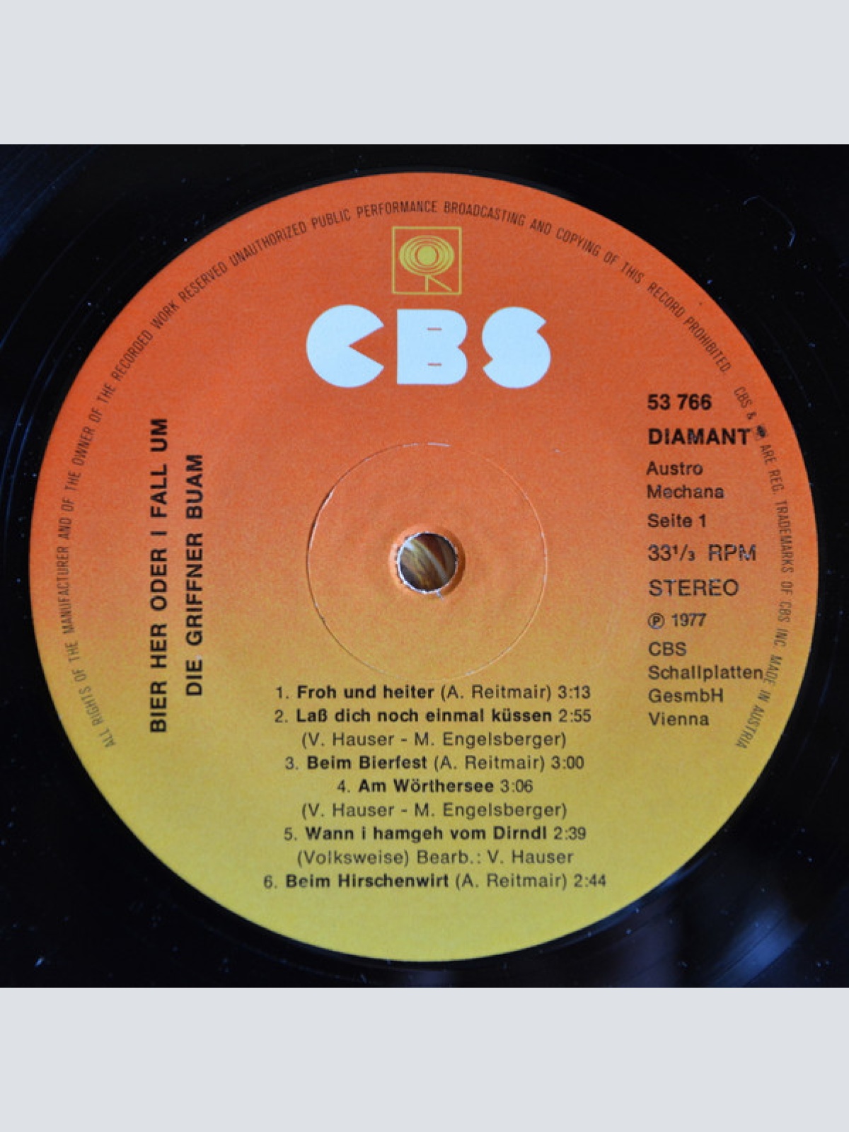 Vinyl / Die Griffner Buam* - Bier Her, Oder I Fall Um