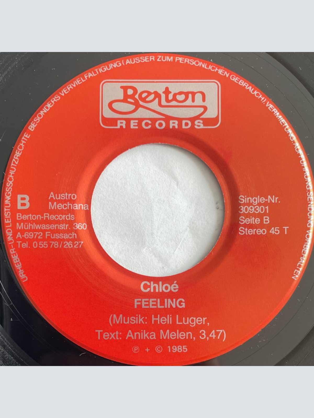 Vinyl / Chloé (34) - The Heat Of The Night / Feeling