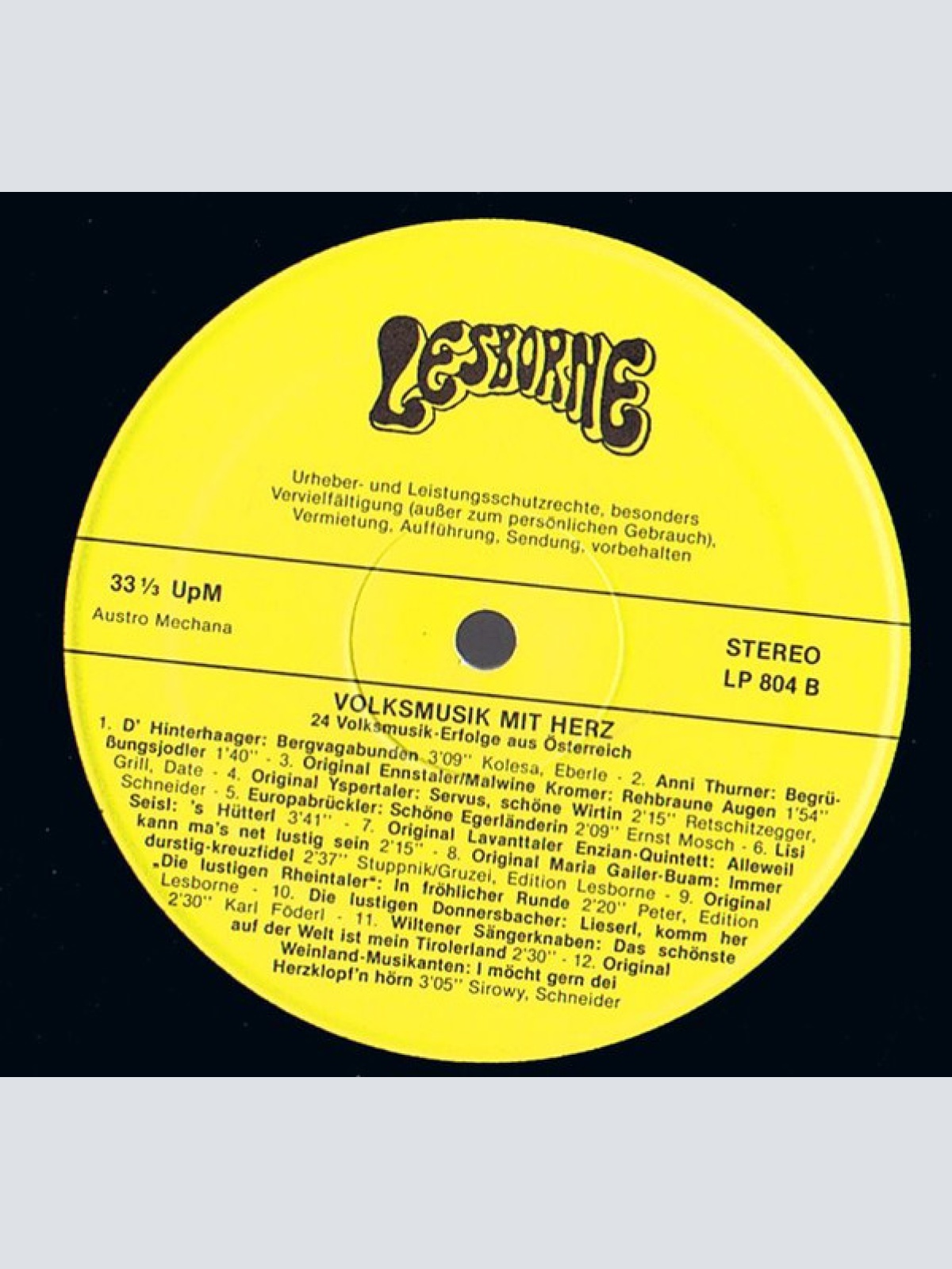 Vinyl / Various - Volksmusik Mit Herz - 24 Volksmusik-Erfolge Aus Österreich