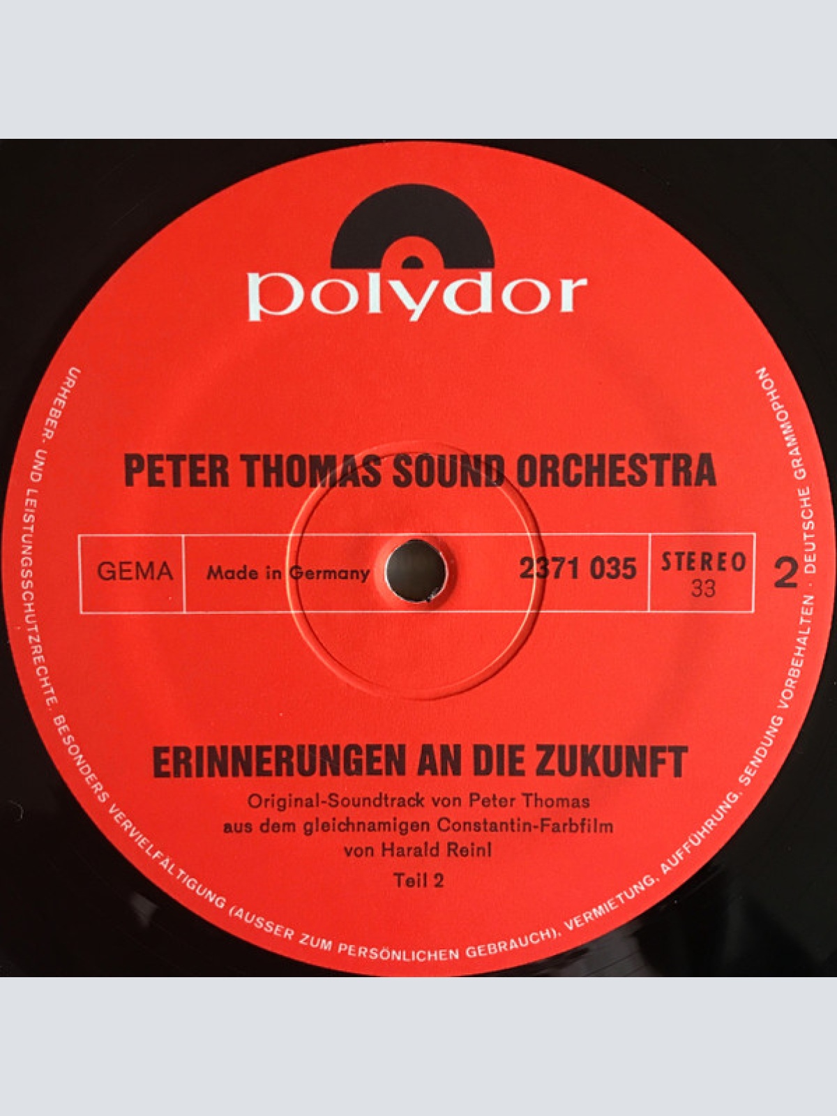 Vinyl / The Peter Thomas Sound Orchestra* - Erinnerungen An Die Zukunft