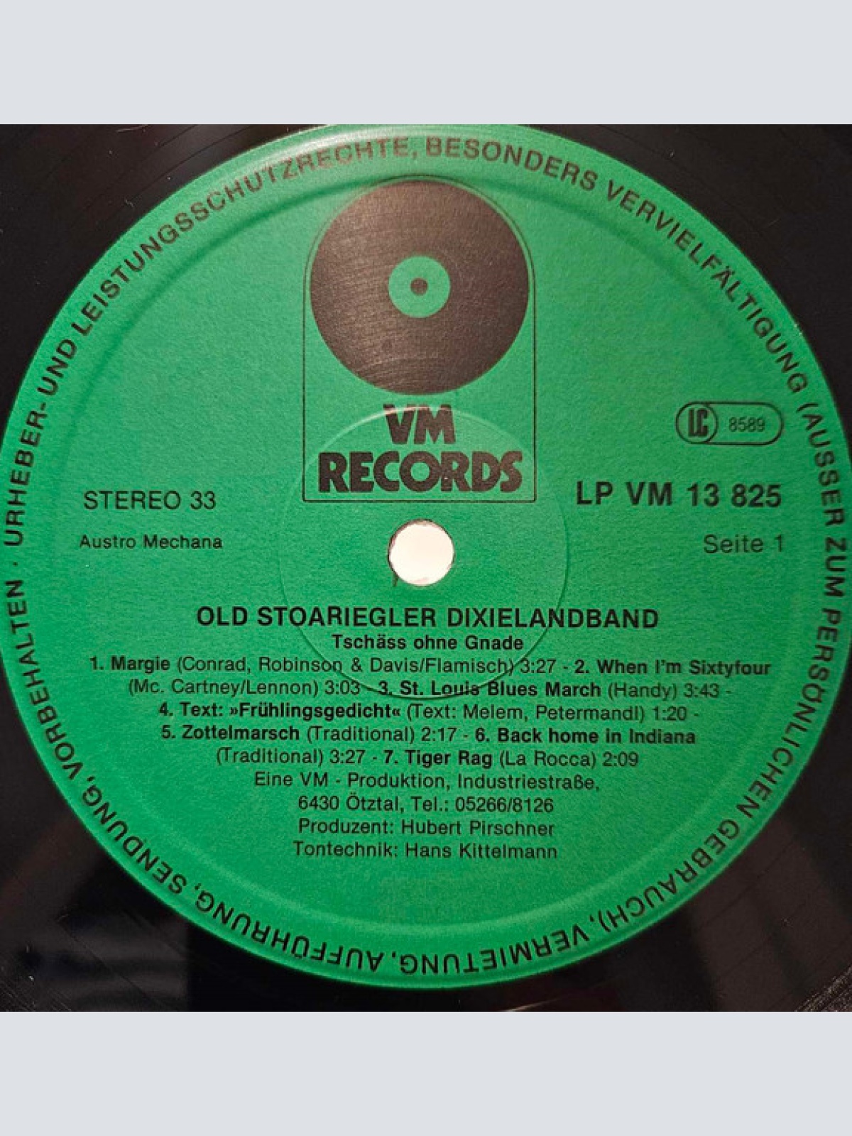 Vinyl / Old Stoariegler Dixielandband - Tschäss Ohne Gnade