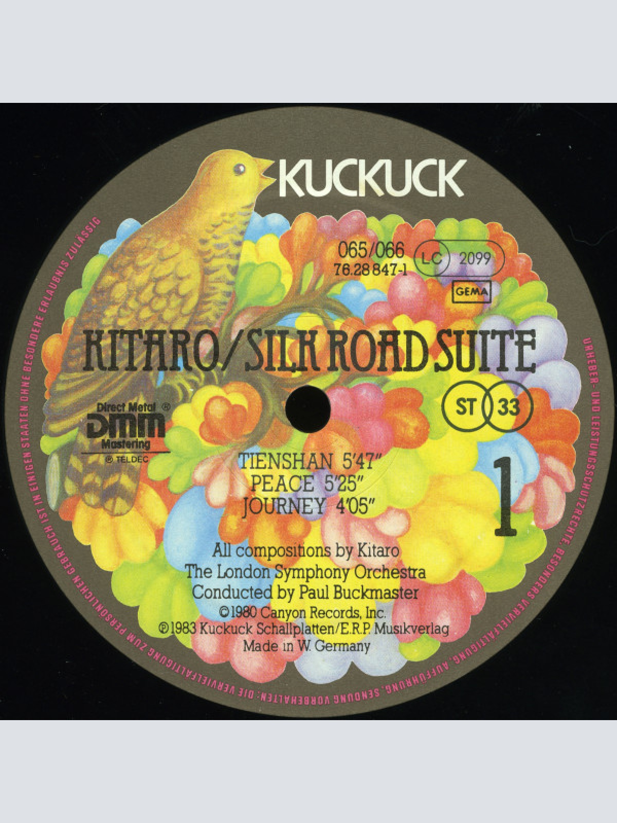Vinyl / Kitaro, London Symphony Orchestra, Paul Buckmaster - Silk Road Suite