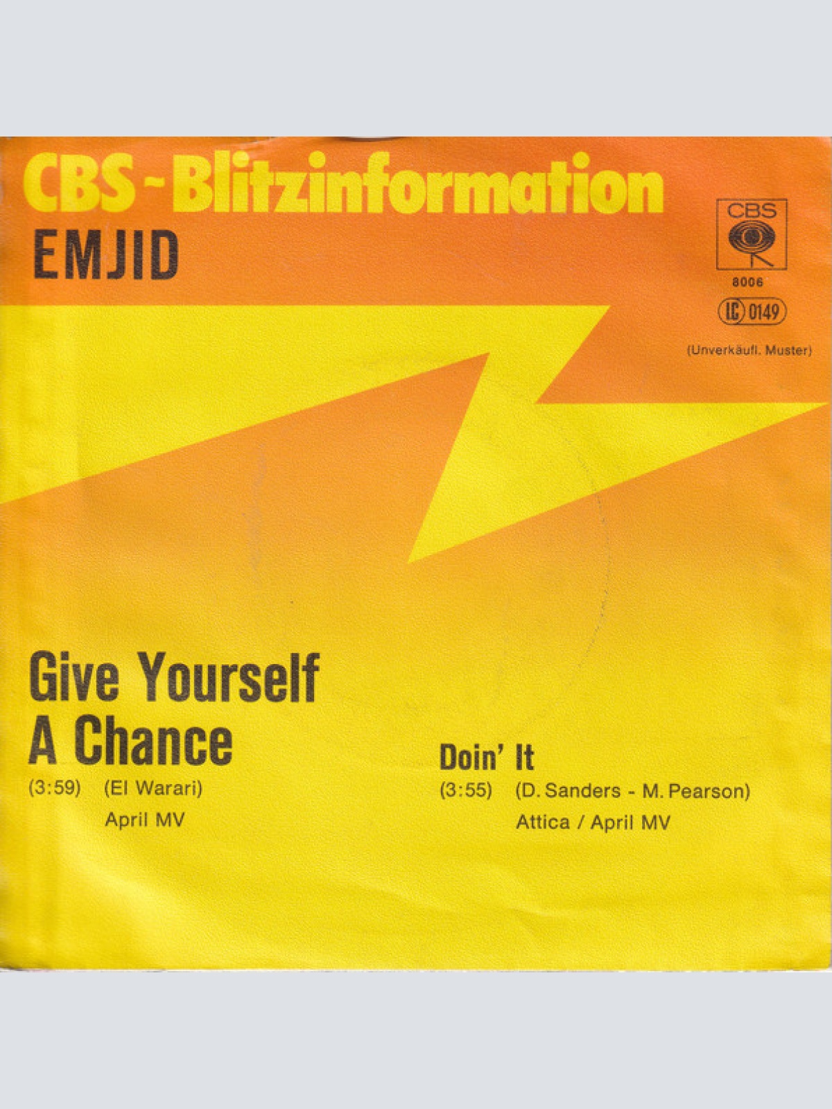 Vinyl / Emjid El Warari - Give Yourself A Chance