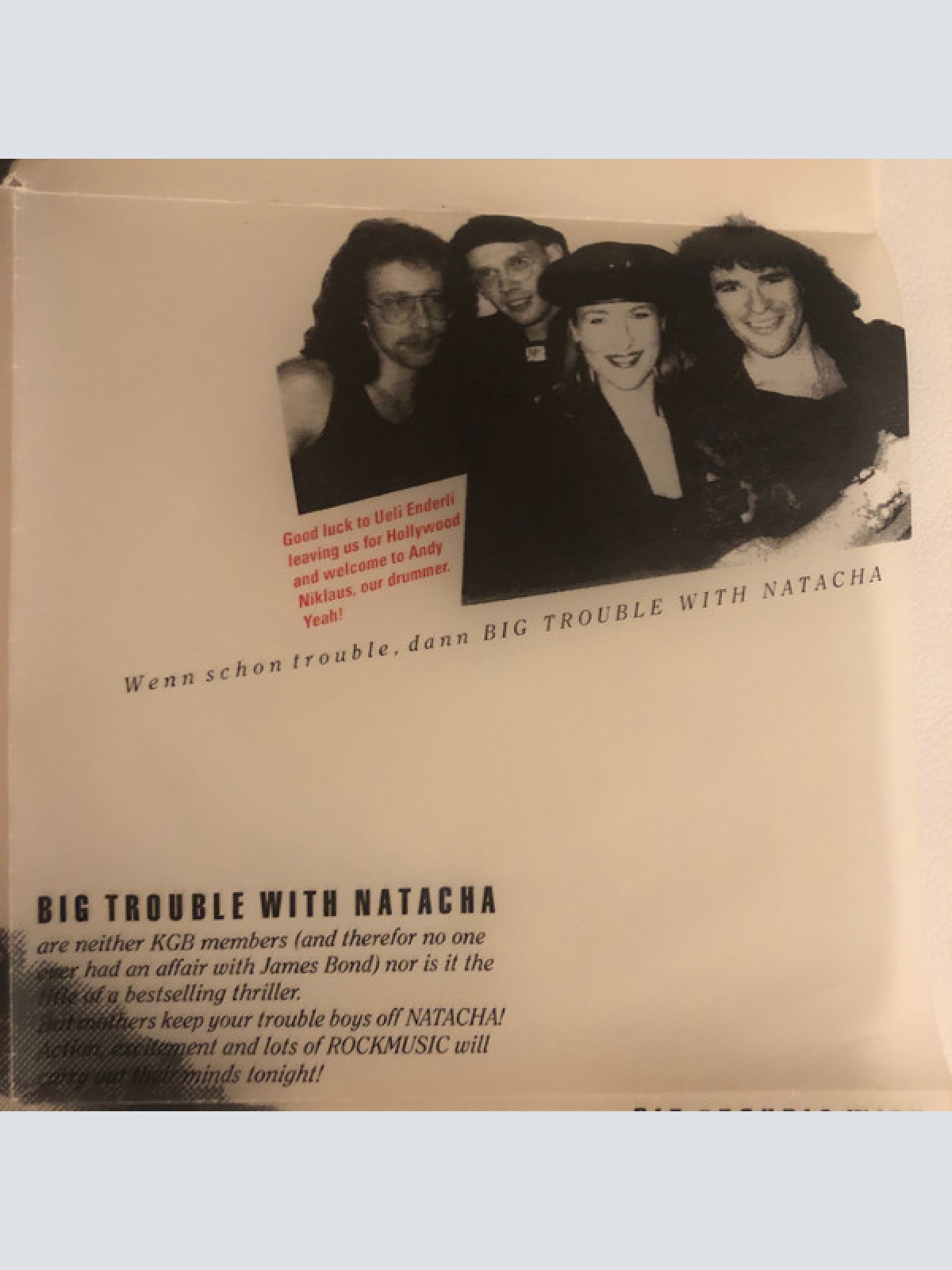 Vinyl / Big Trouble With Natacha - Line Of Fire