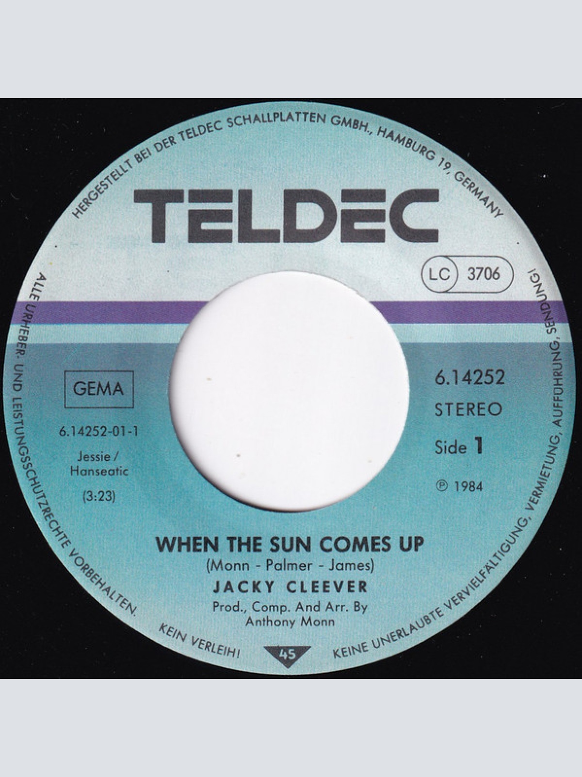 Vinyl / Jacky Cleever - When The Sun Comes Up