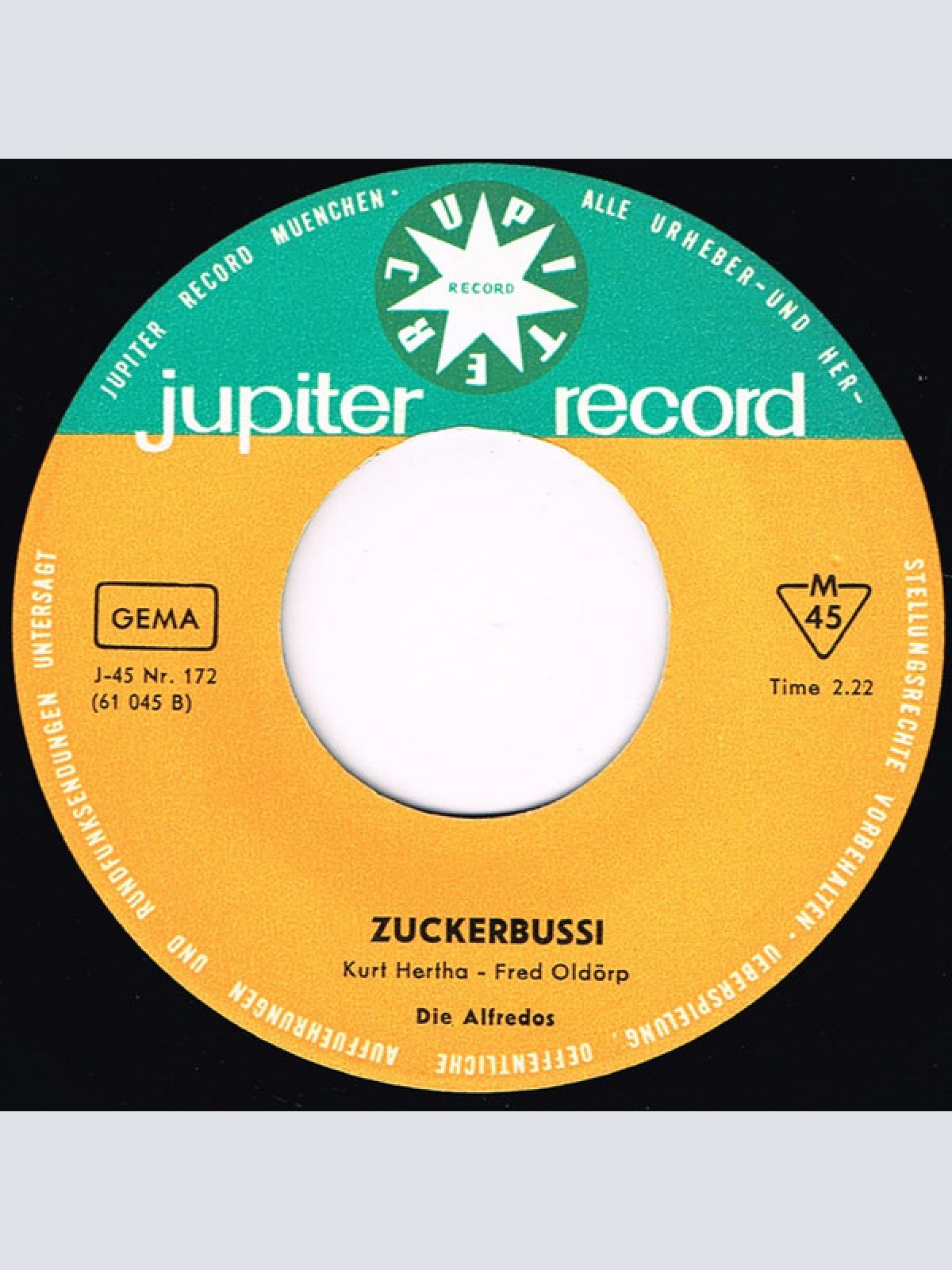 Vinyl / Die Alfredos - Piccadilly Tango / Zuckerbussi