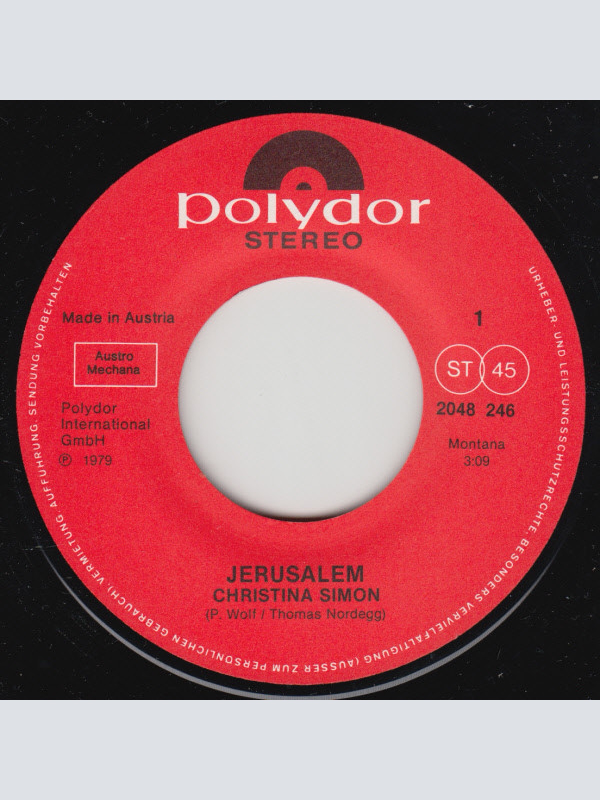 Vinyl / Christina Simon (2) - Jerusalem