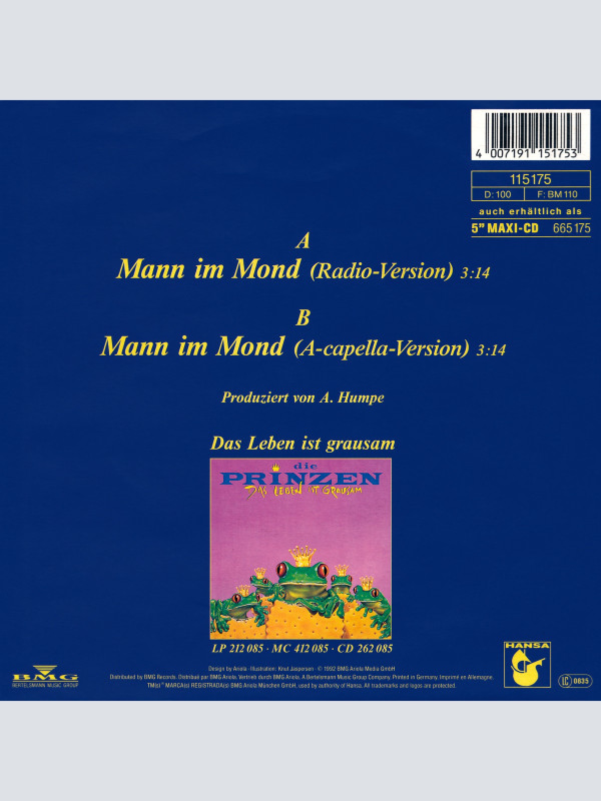 Vinyl / Die Prinzen - Mann Im Mond