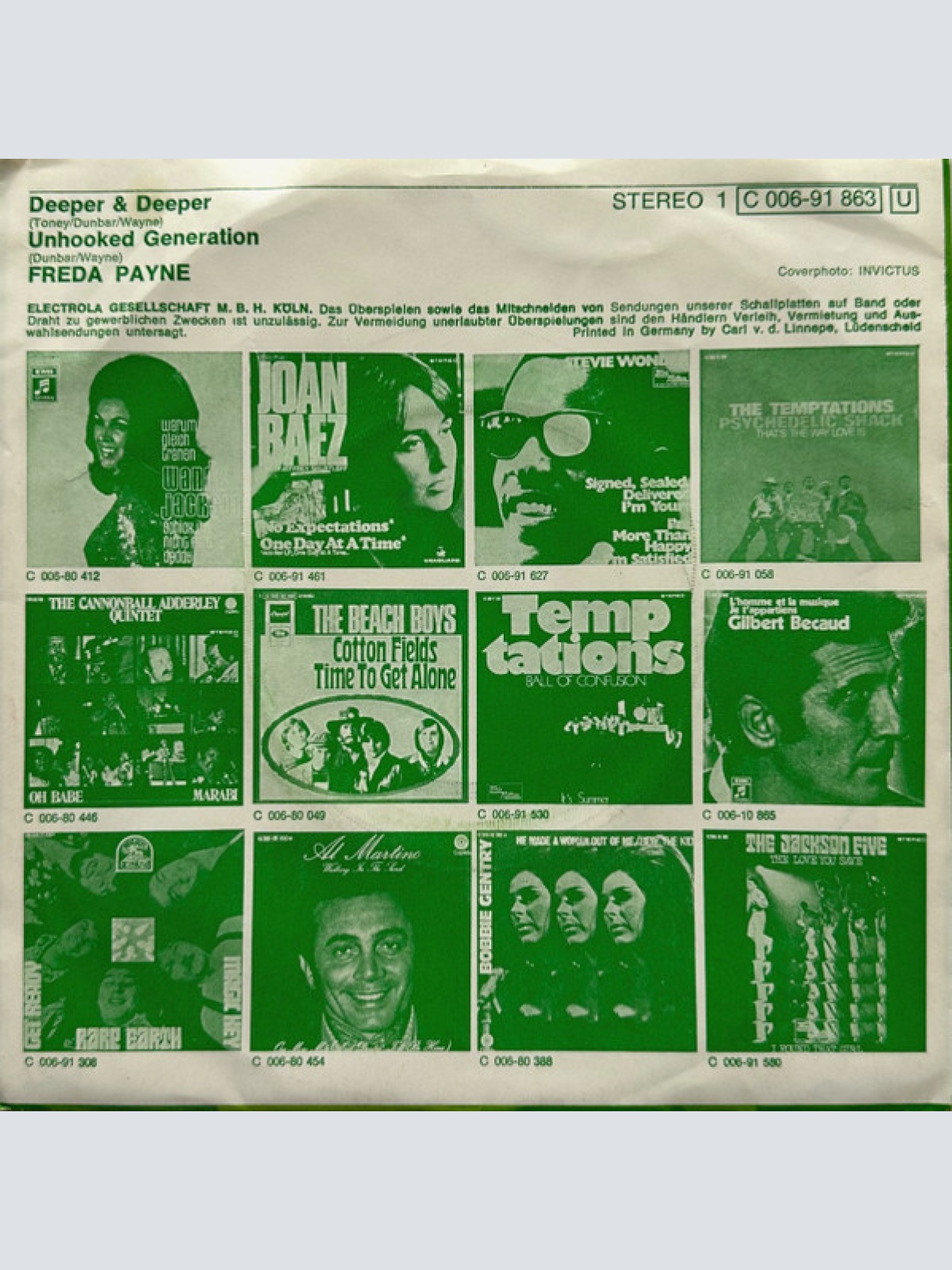 Vinyl / Freda Payne - Deeper & Deeper