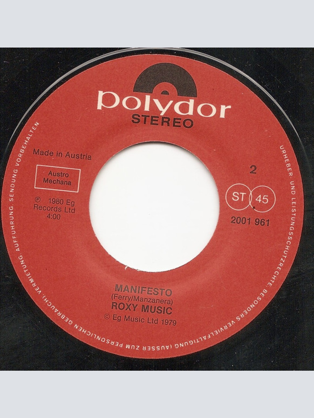 Vinyl / Roxy Music - Over You