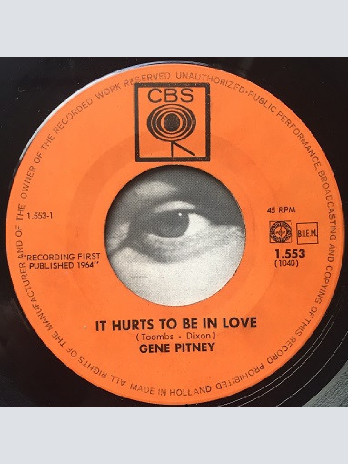 Vinyl / Gene Pitney - It Hurts To Be In Love