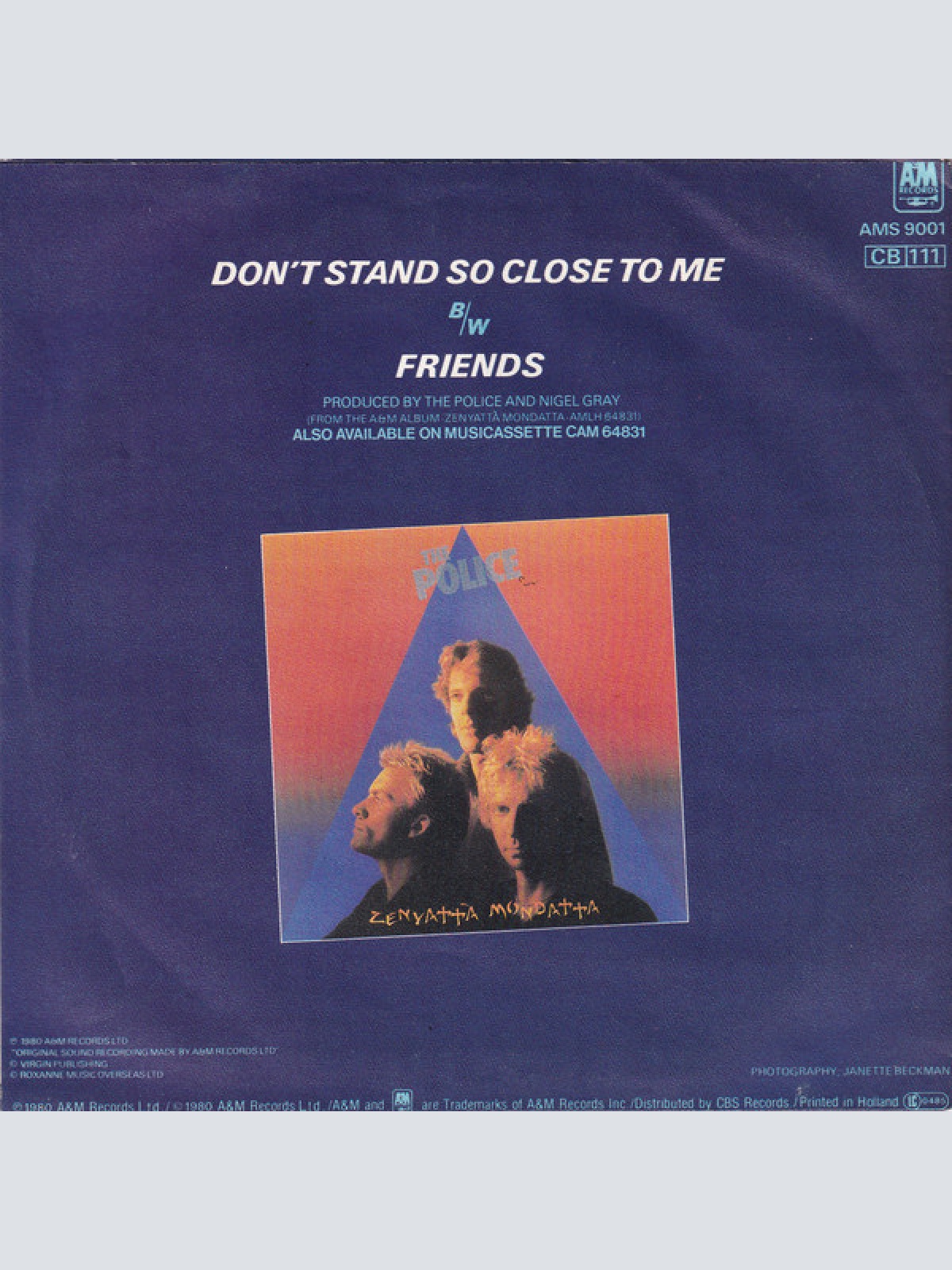 Vinyl / The Police - Don't Stand So Close To Me
