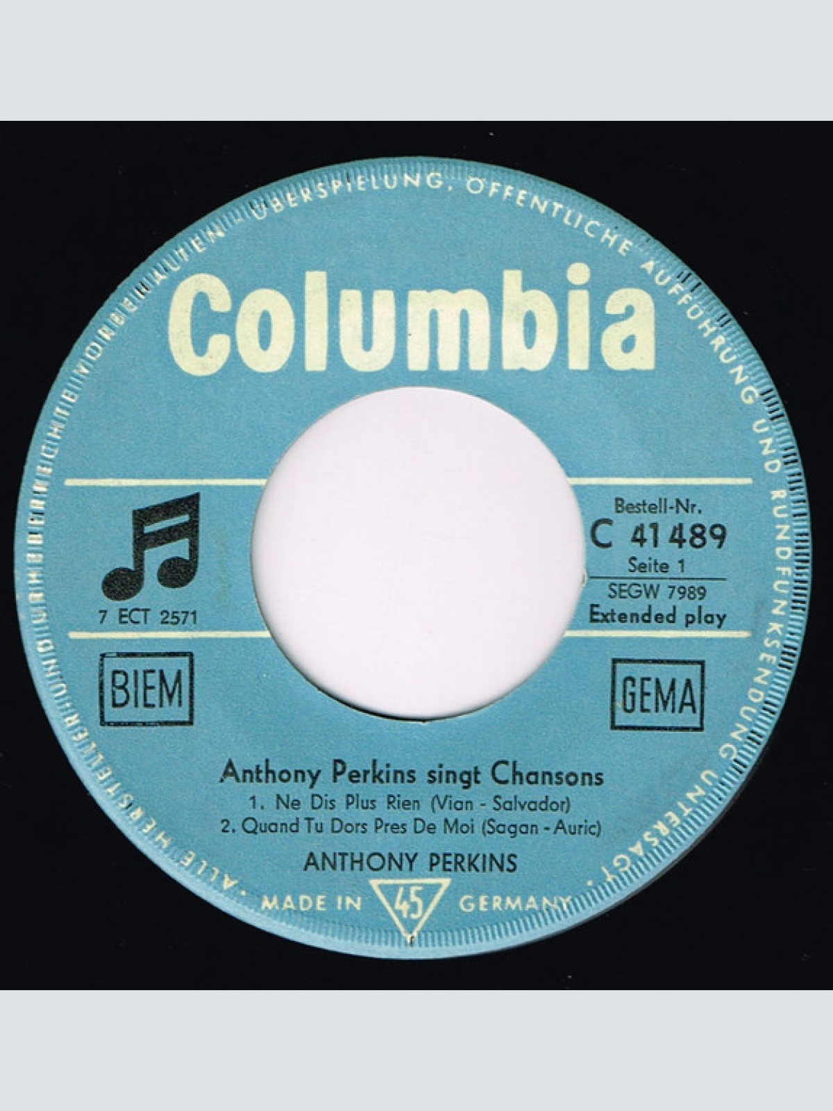 Vinyl / Anthony Perkins - Singt Chansons