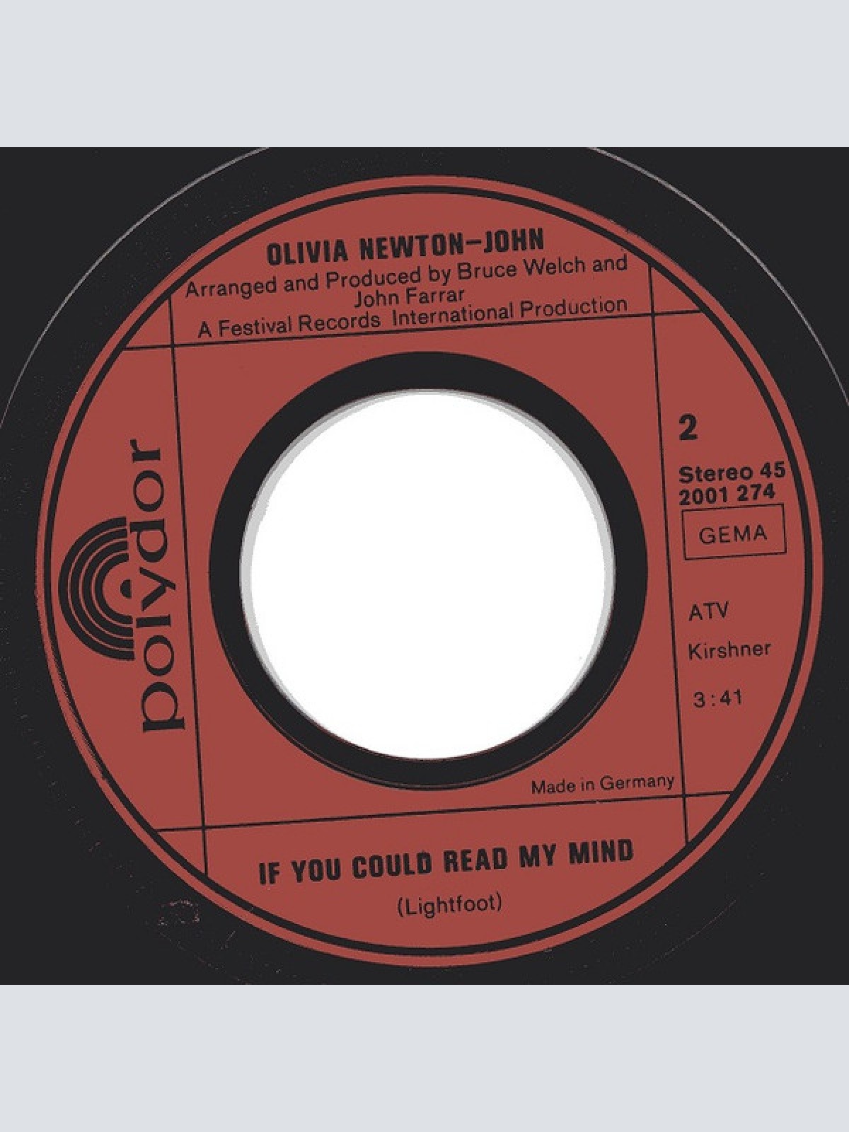 Vinyl / Olivia Newton-John - Unten Am Fluß, Der Ohio Heißt