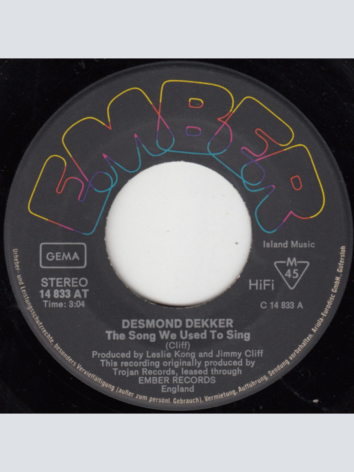 Vinyl / Desmond Dekker - The Song We Used To Sing
