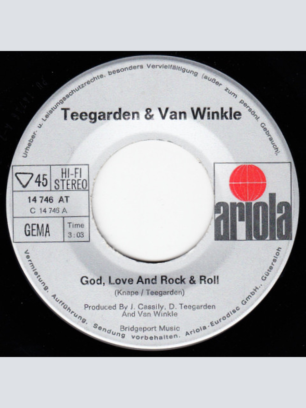 Vinyl / Teegarden & Van Winkle - God, Love And Rock & Roll
