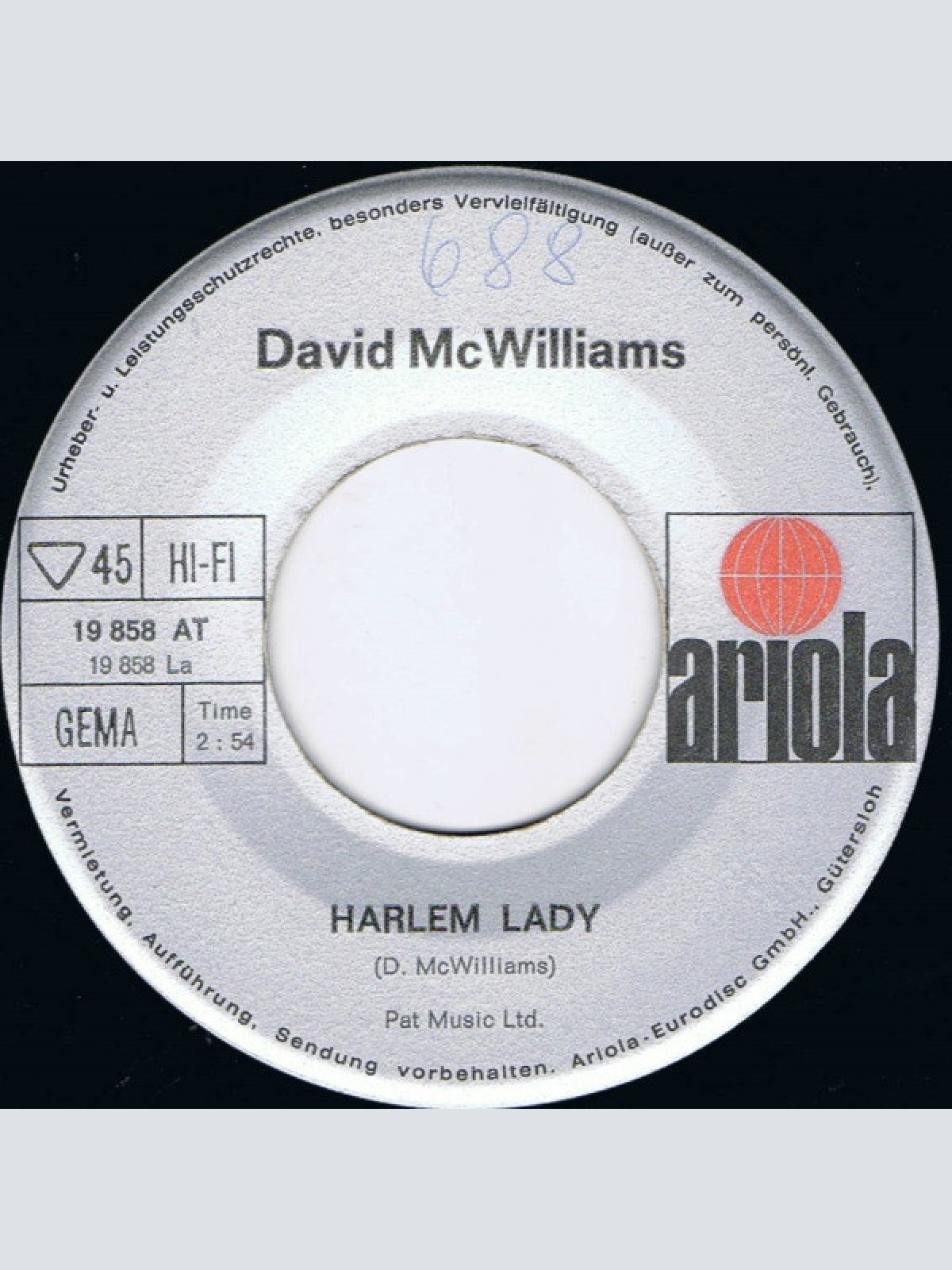 Vinyl / David McWilliams - Harlem Lady