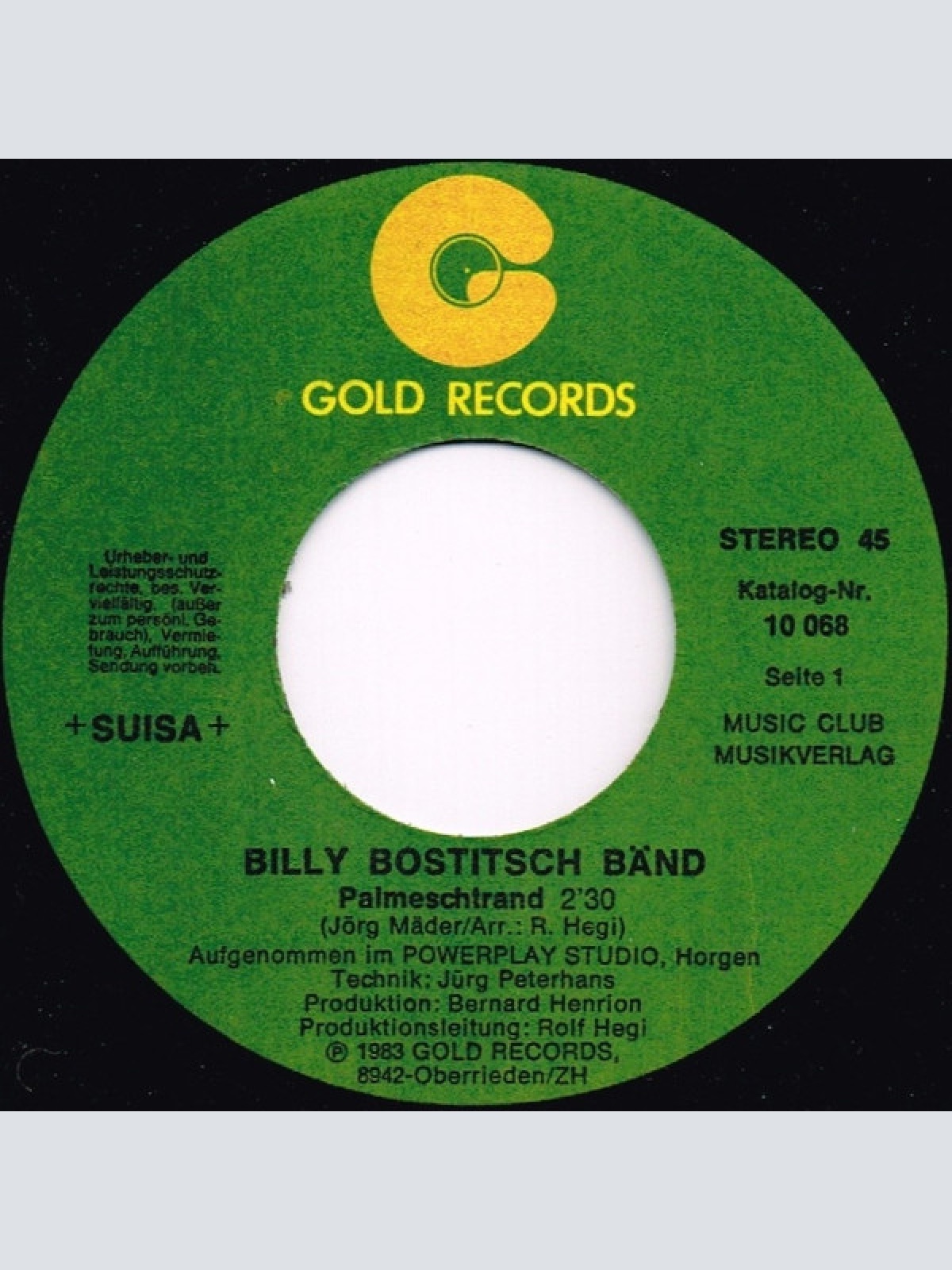 Vinyl / Billy Bostitsch Bänd - Palmeschtrand