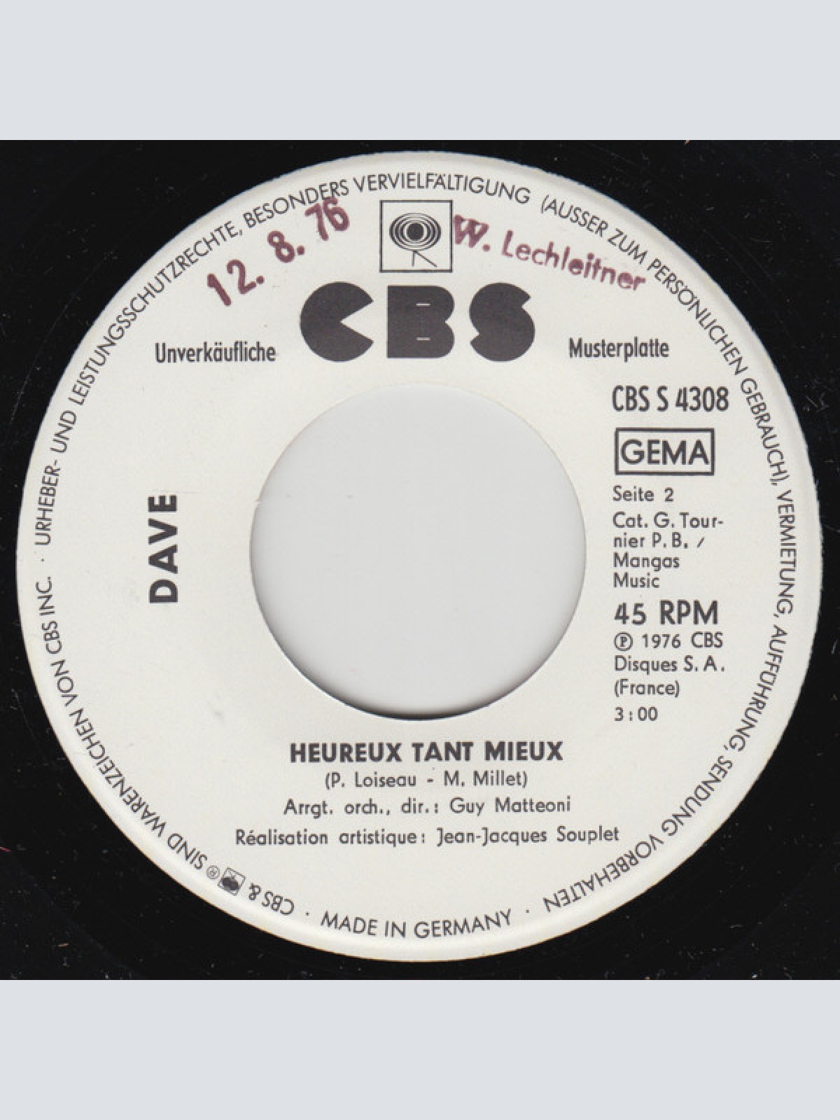 Vinyl / Dave (13) - La Décision