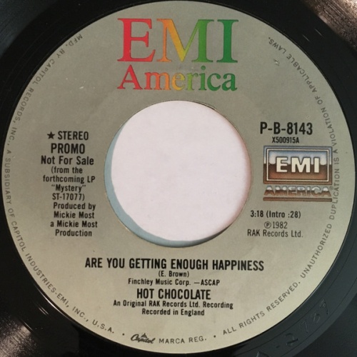 Vinyl / Hot Chocolate - Are You Getting Enough Happiness