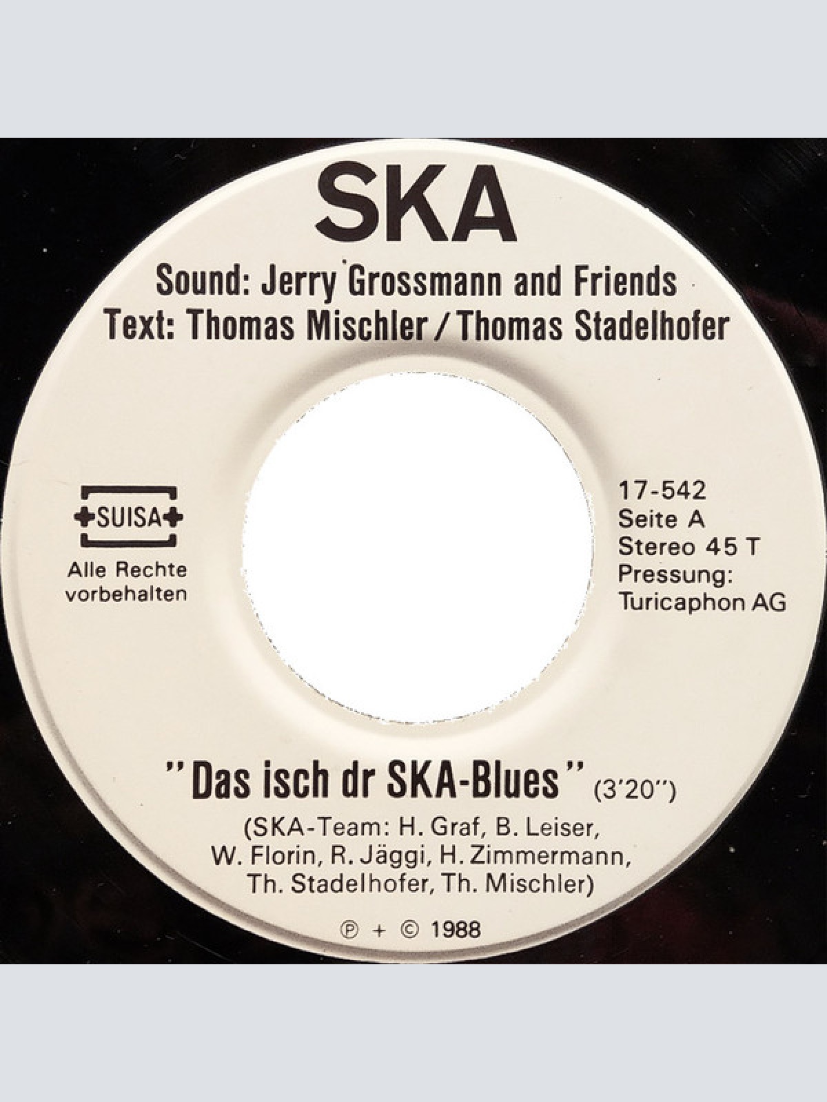 Vinyl / Jerry Grossmann And Friends, SKA-Team - Das Isch Dr SKA-Blues