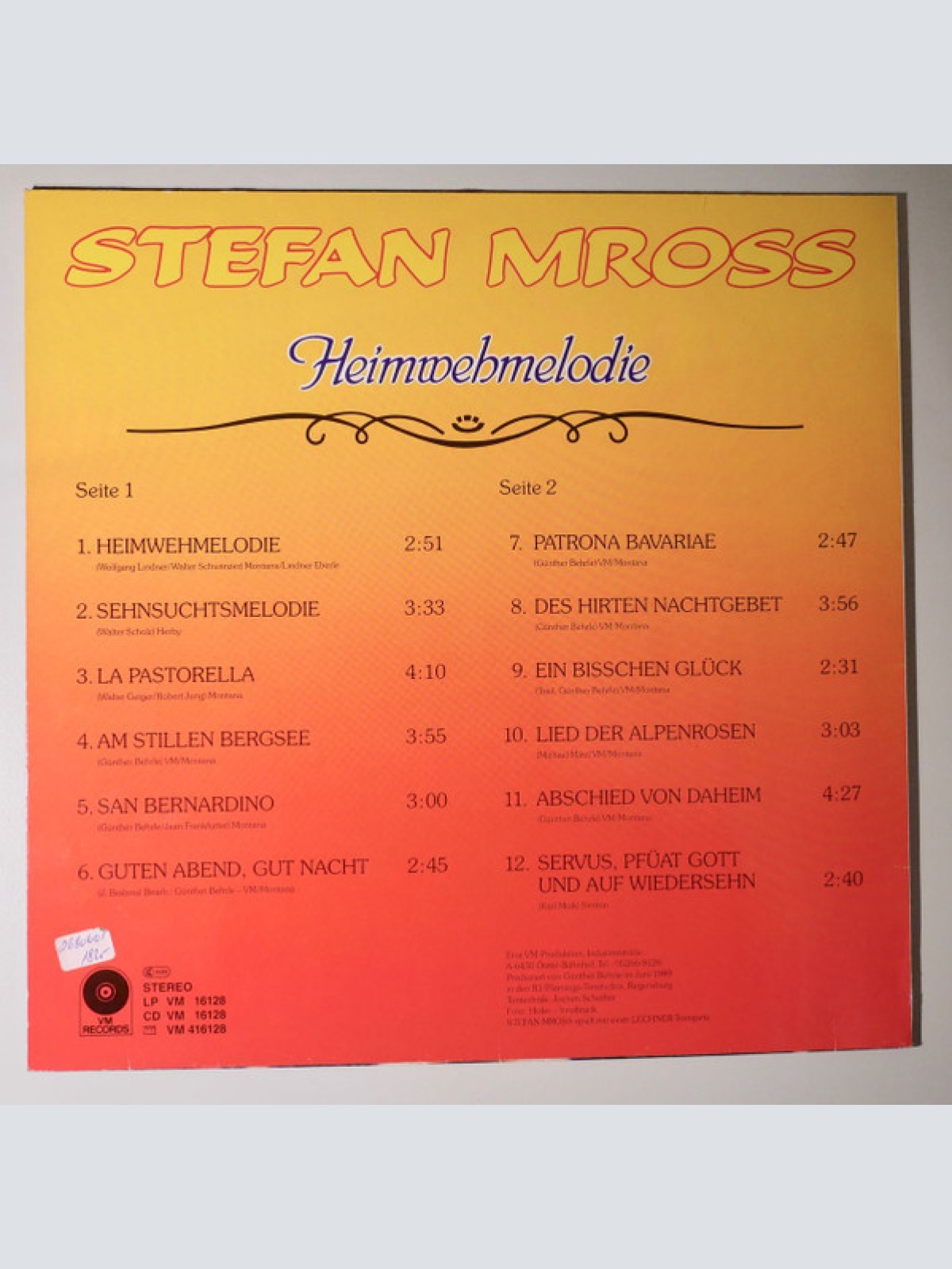 Vinyl / Stefan Mross - Heimwehmelodie