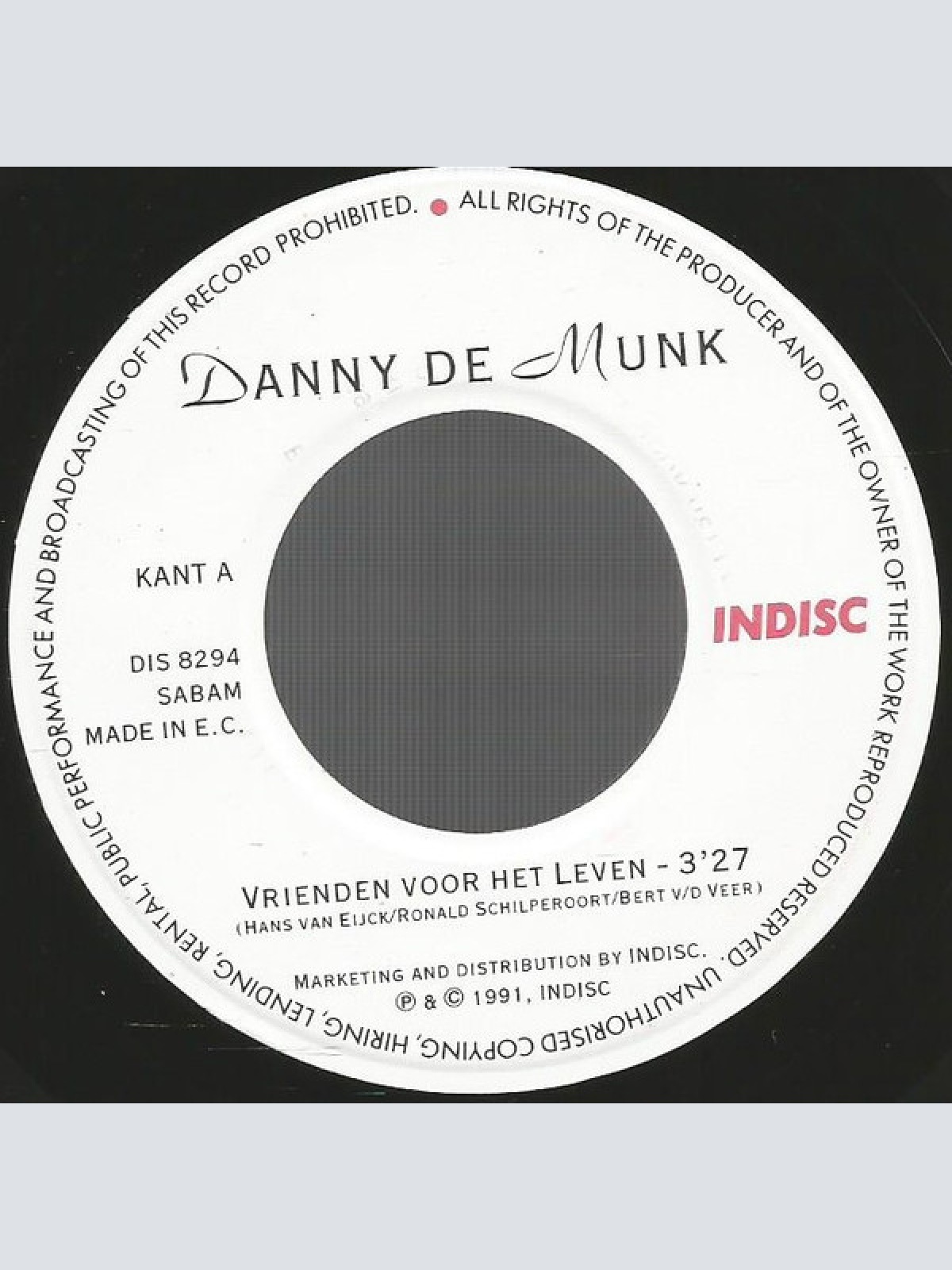 Vinyl / Danny de Munk - Vrienden Voor Het Leven
