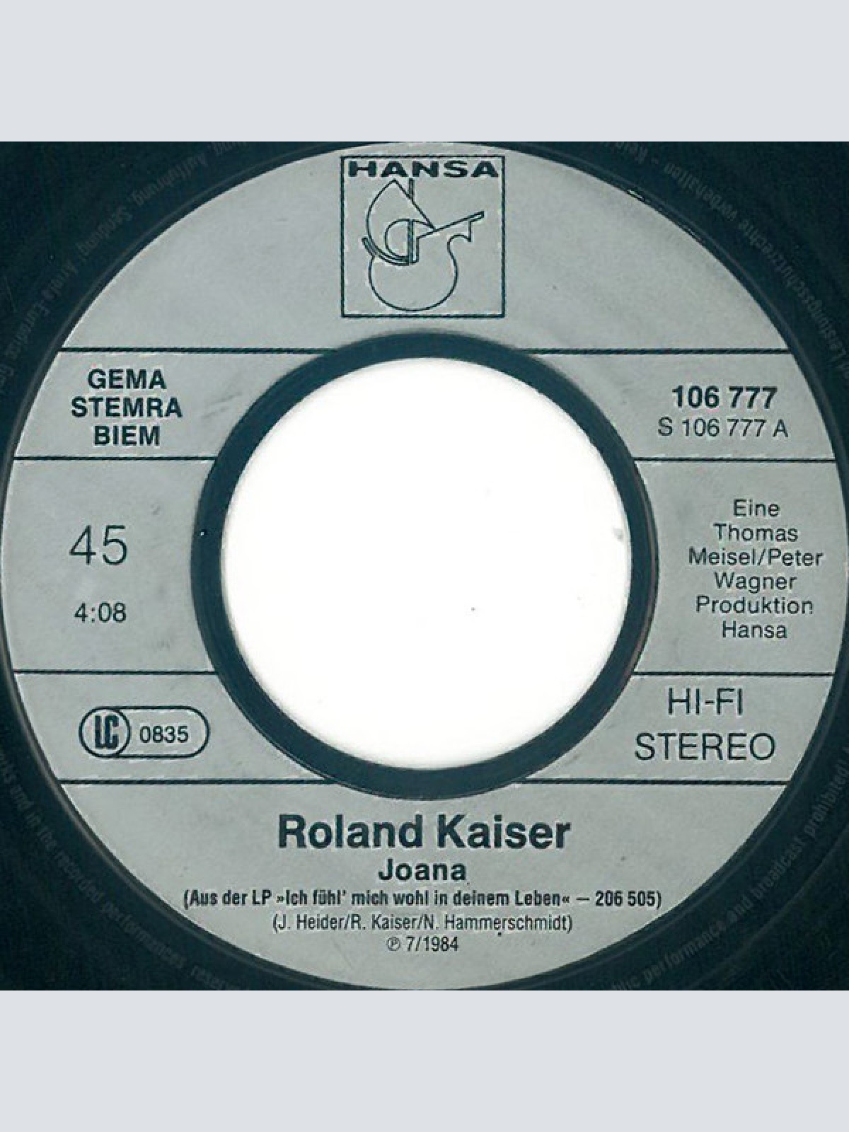 Vinyl / Roland Kaiser - Joana
