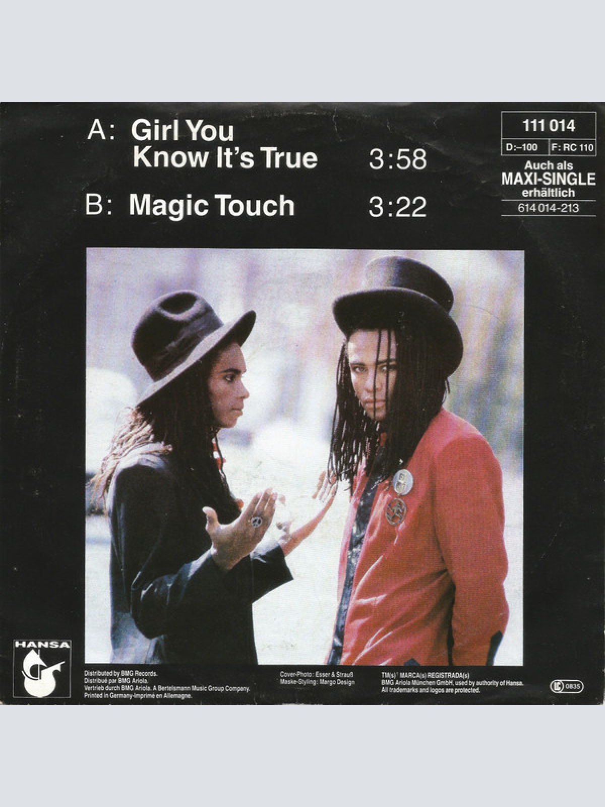 Vinyl / Milli Vanilli - Girl You Know It's True