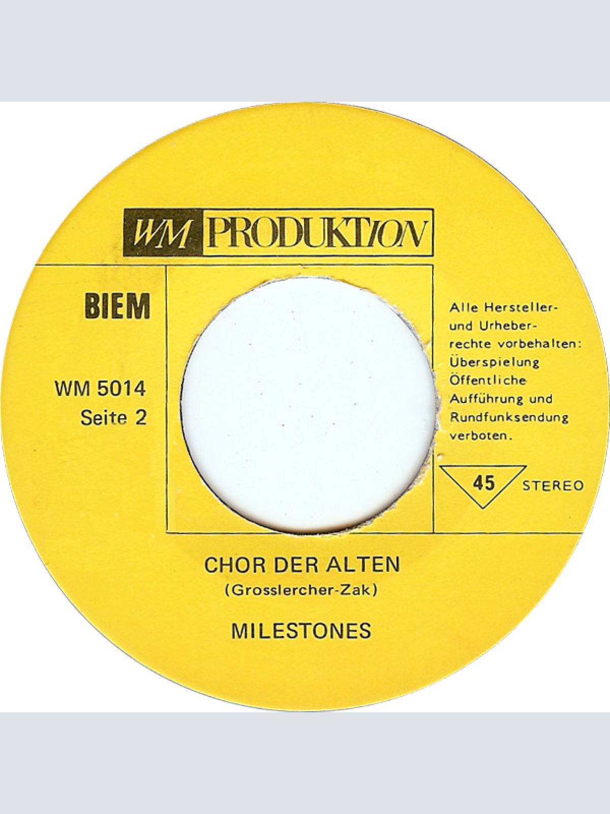 Vinyl / Milestones - 20 Uhr 02 (An Diesem Freitag)