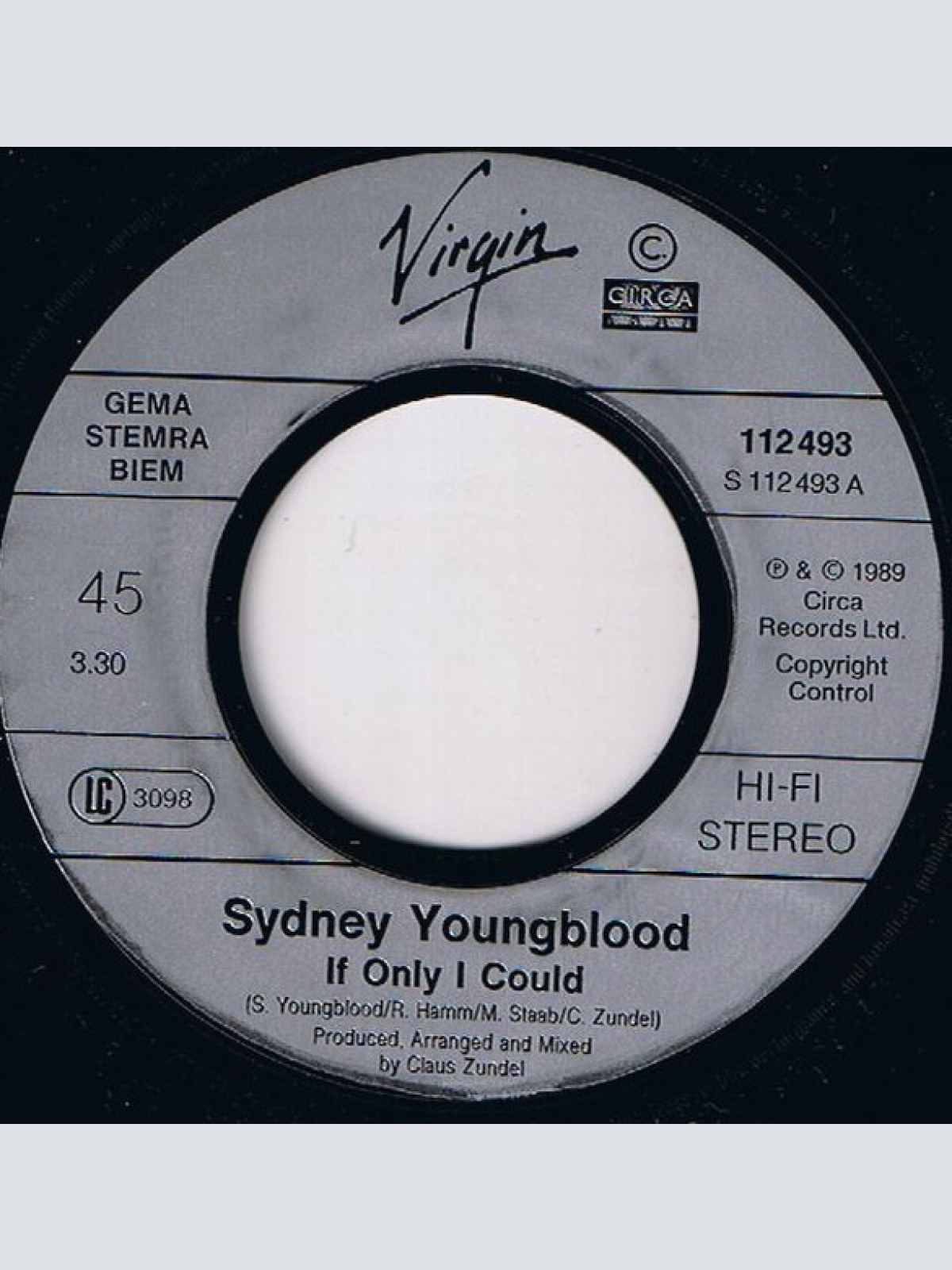 Vinyl / Sydney Youngblood - If Only I Could