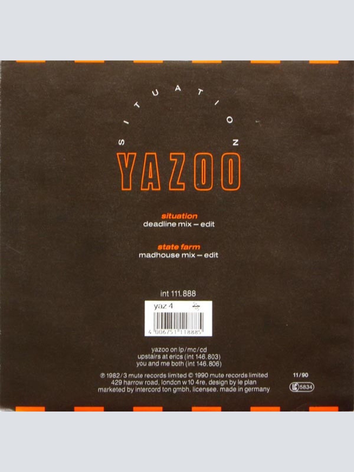 Vinyl / Yazoo - Situation (Remix)