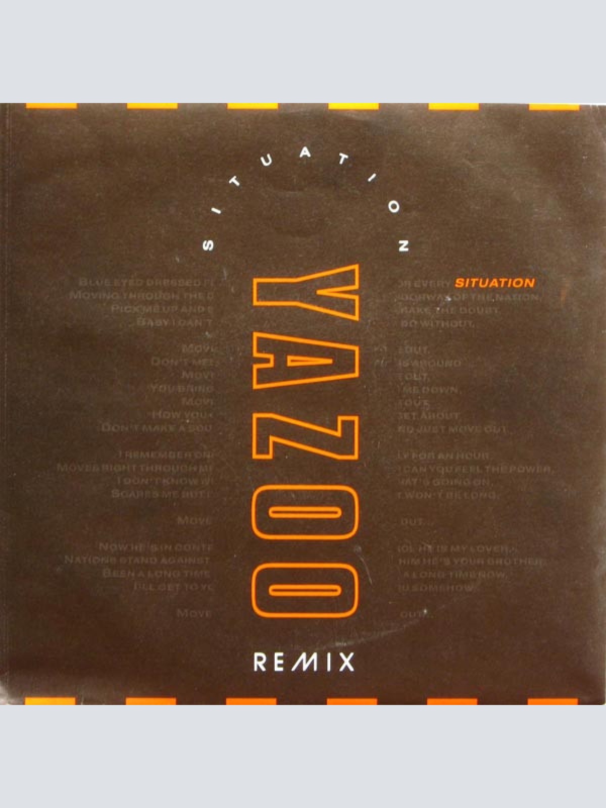 Vinyl / Yazoo - Situation (Remix)