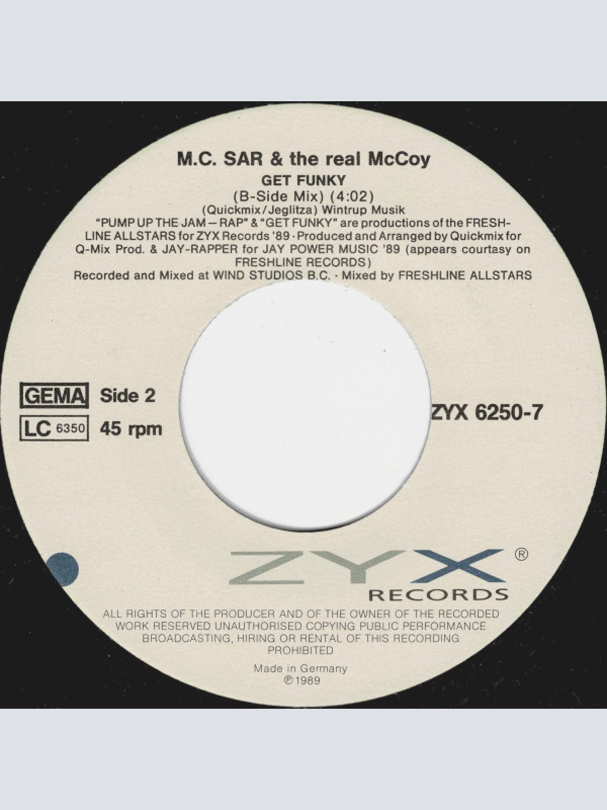 Vinyl / M.C.Sar & The Real McCoy* - Pump Up The Jam Rap