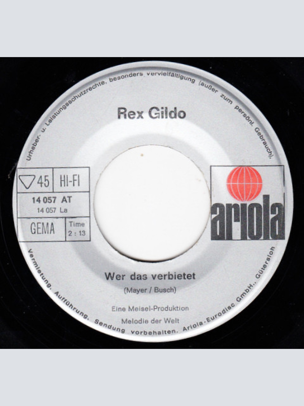 Vinyl / Rex Gildo - Wer Das Verbietet