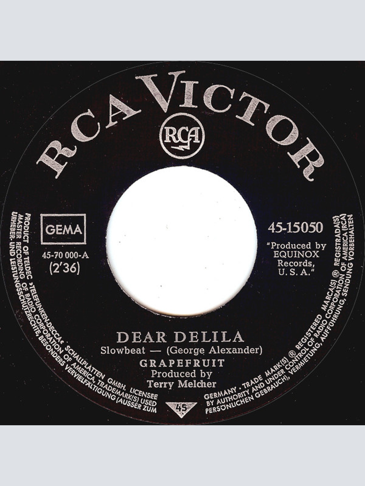 Vinyl / The Grapefruit* - Dear Delilah