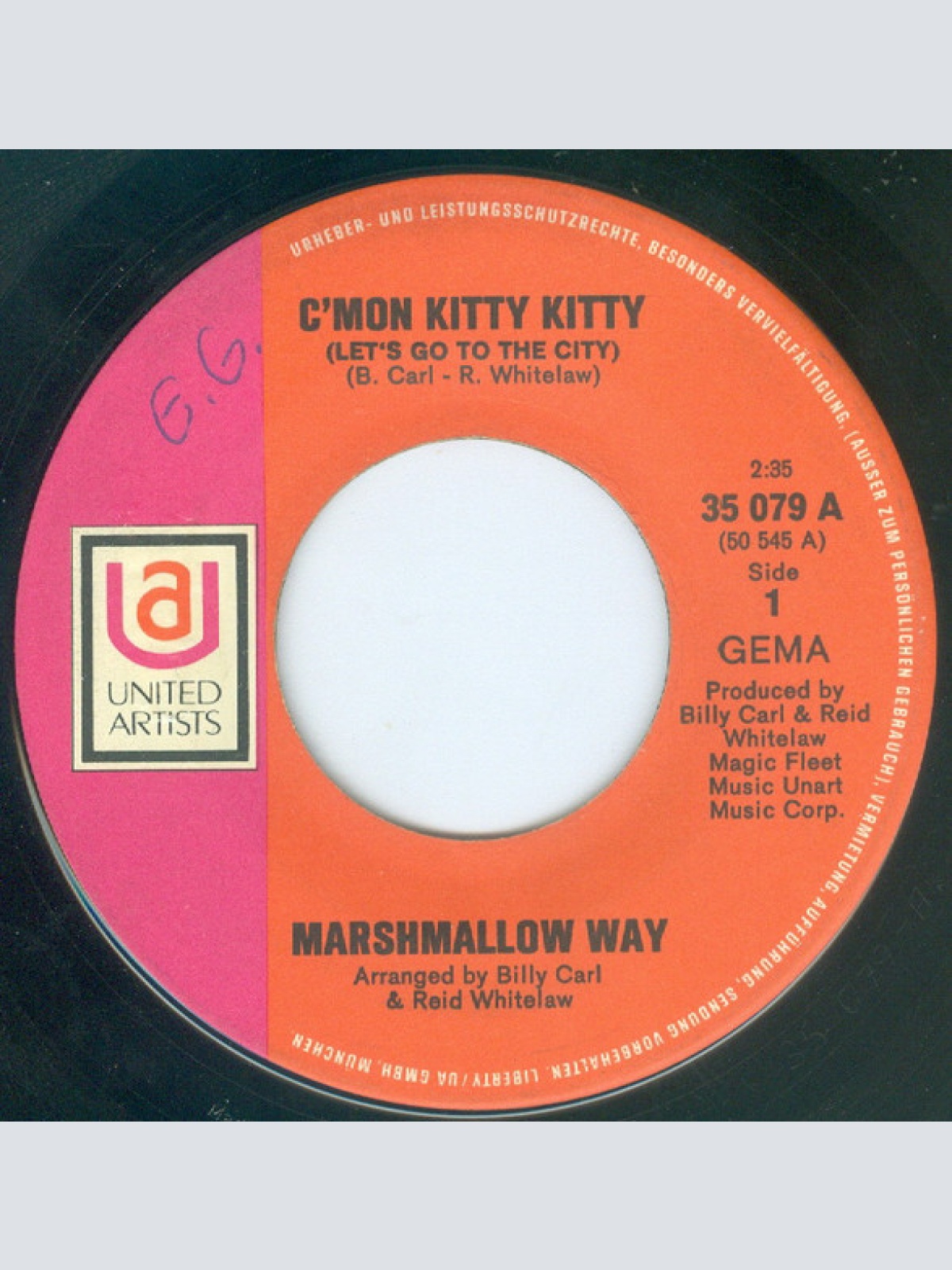 Vinyl / Marshmallow Way - C'mon Kitty Kitty (Let's Go To The City) / Sugar And Spices