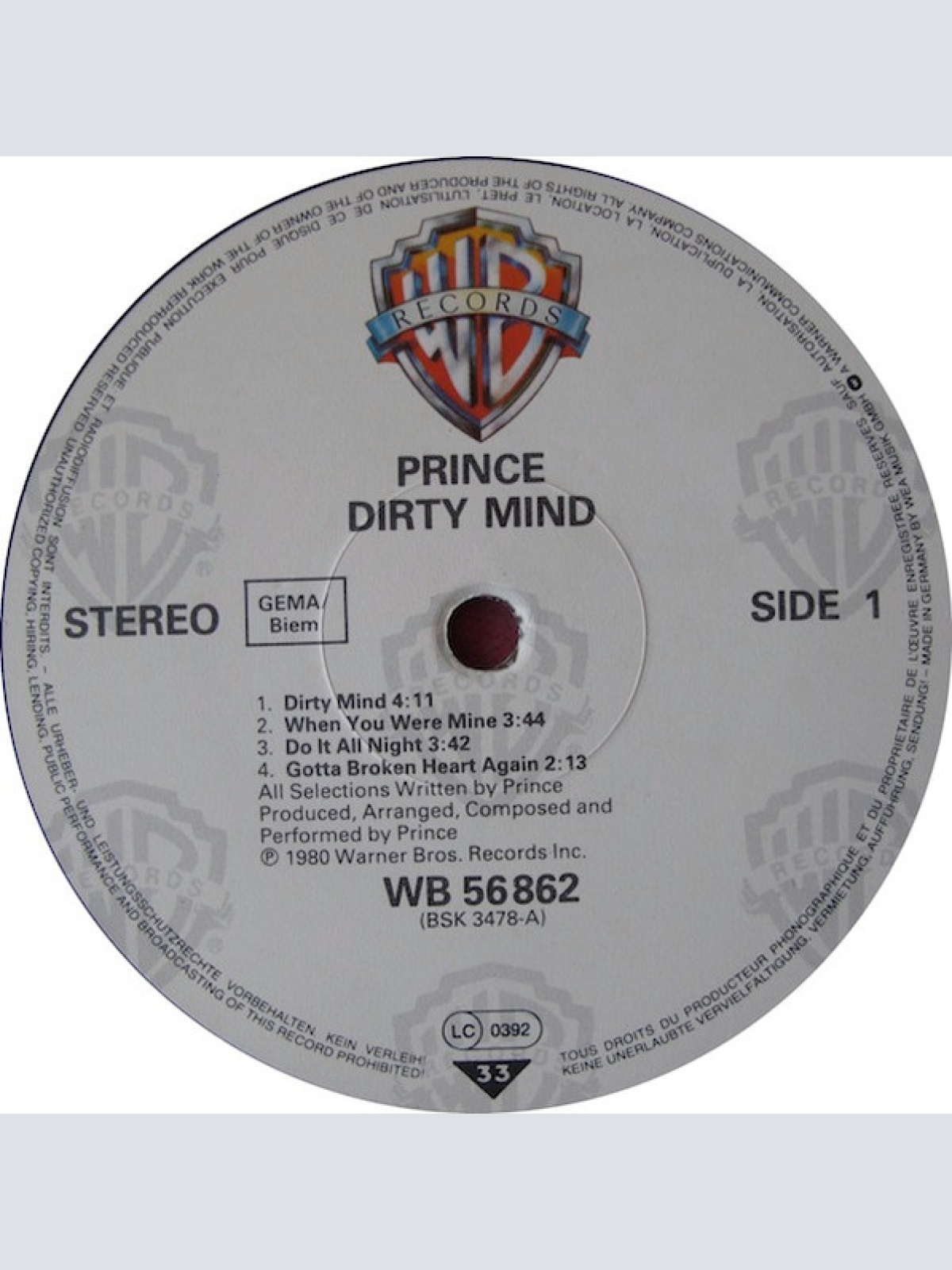 Vinyl / Prince - Dirty Mind